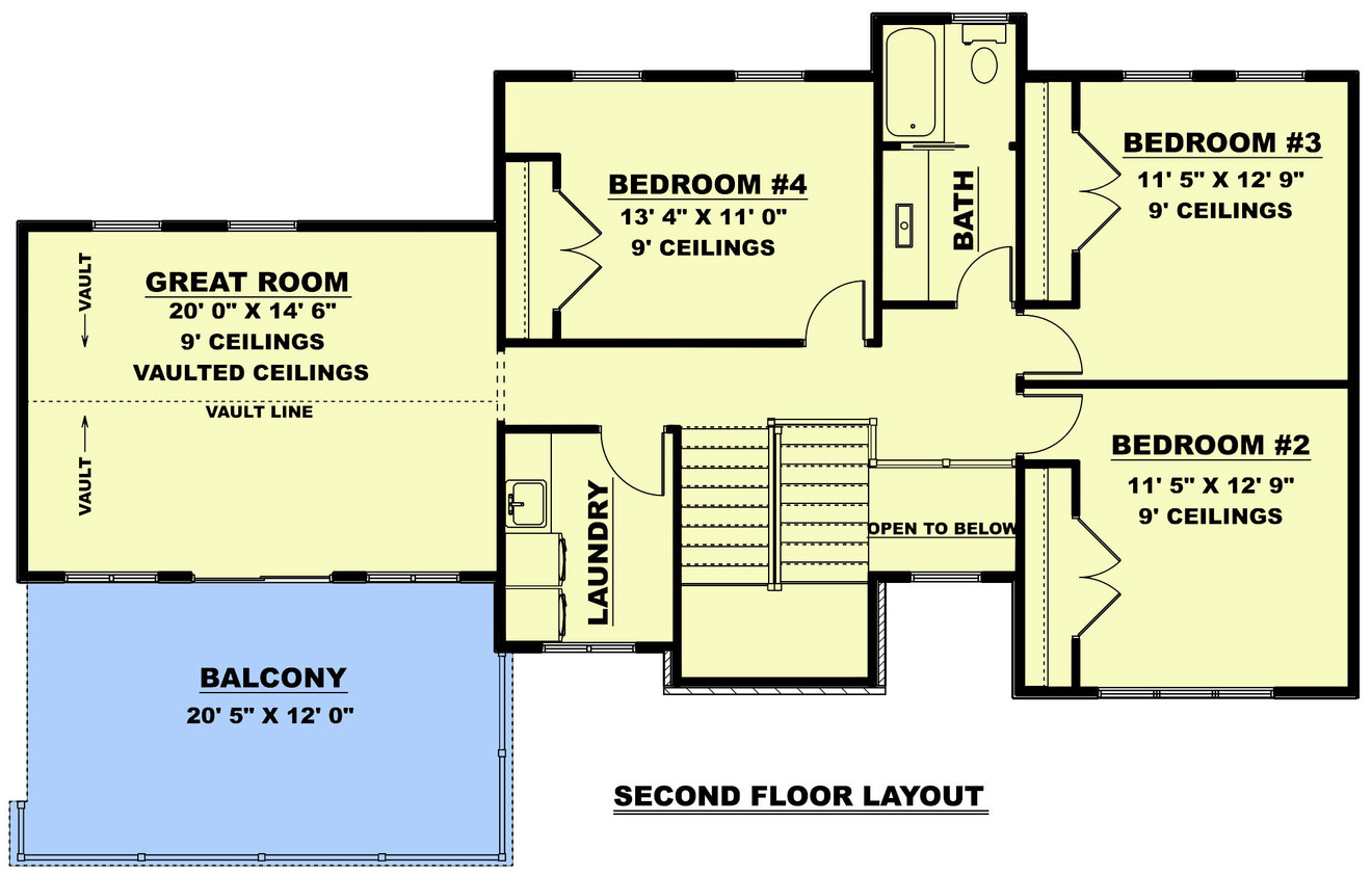 Secondary Image - Traditional House Plan - The Rampage 72889 - 2nd Floor Plan
