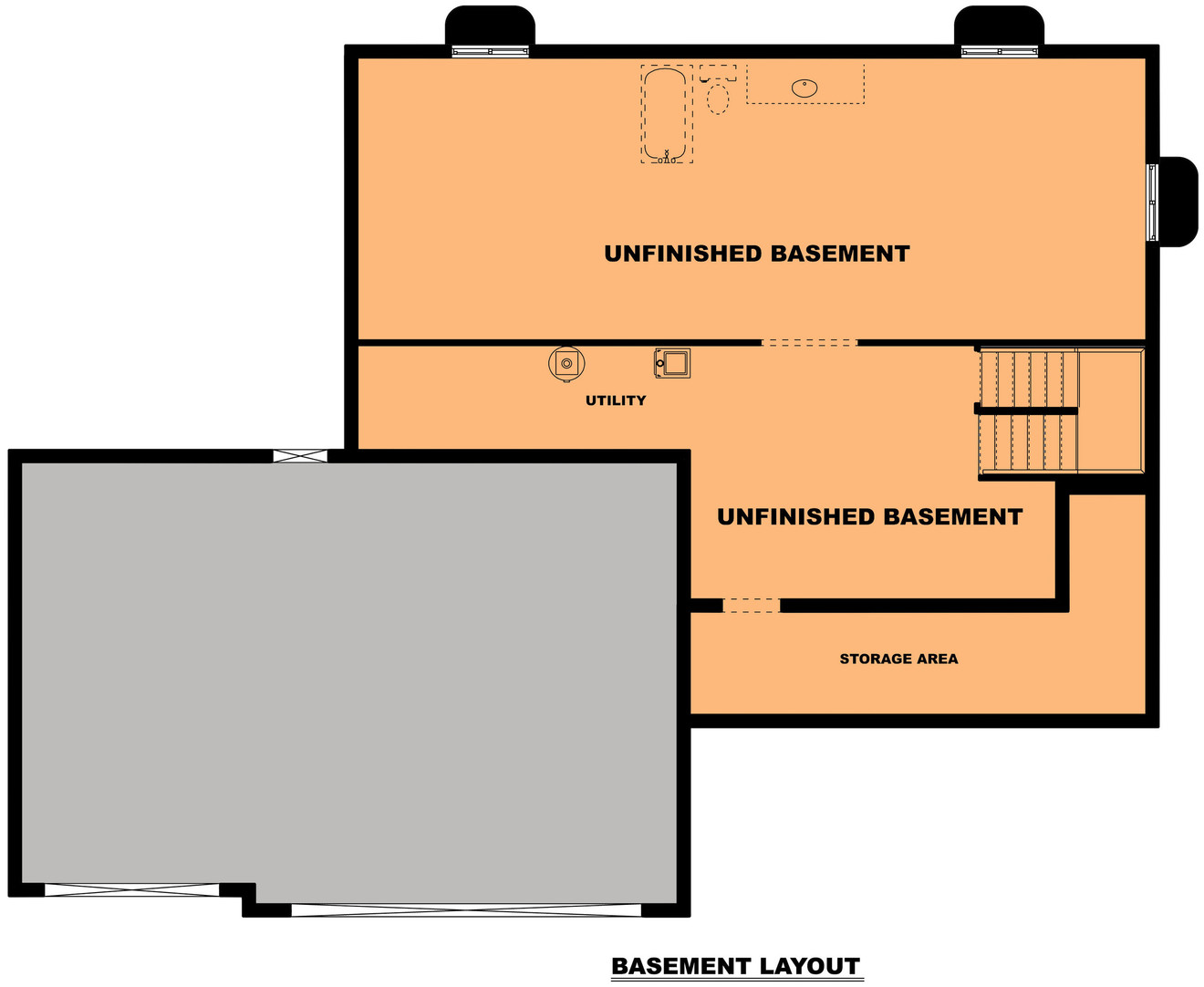 Traditional House Plan - The Franklin 22422 - Basement Floor Plan
