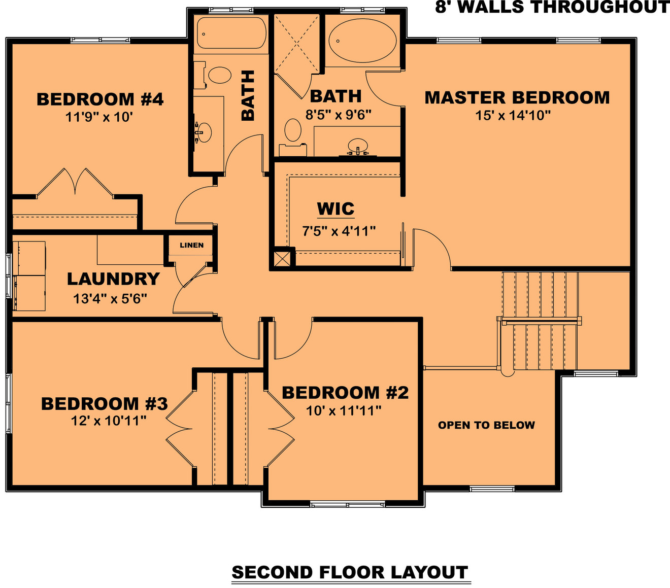 Traditional House Plan - The Franklin 22422 - 2nd Floor Plan