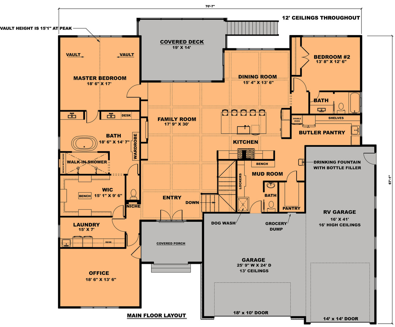 Modern House Plan - The Rylee 96338 - 1st Floor Plan