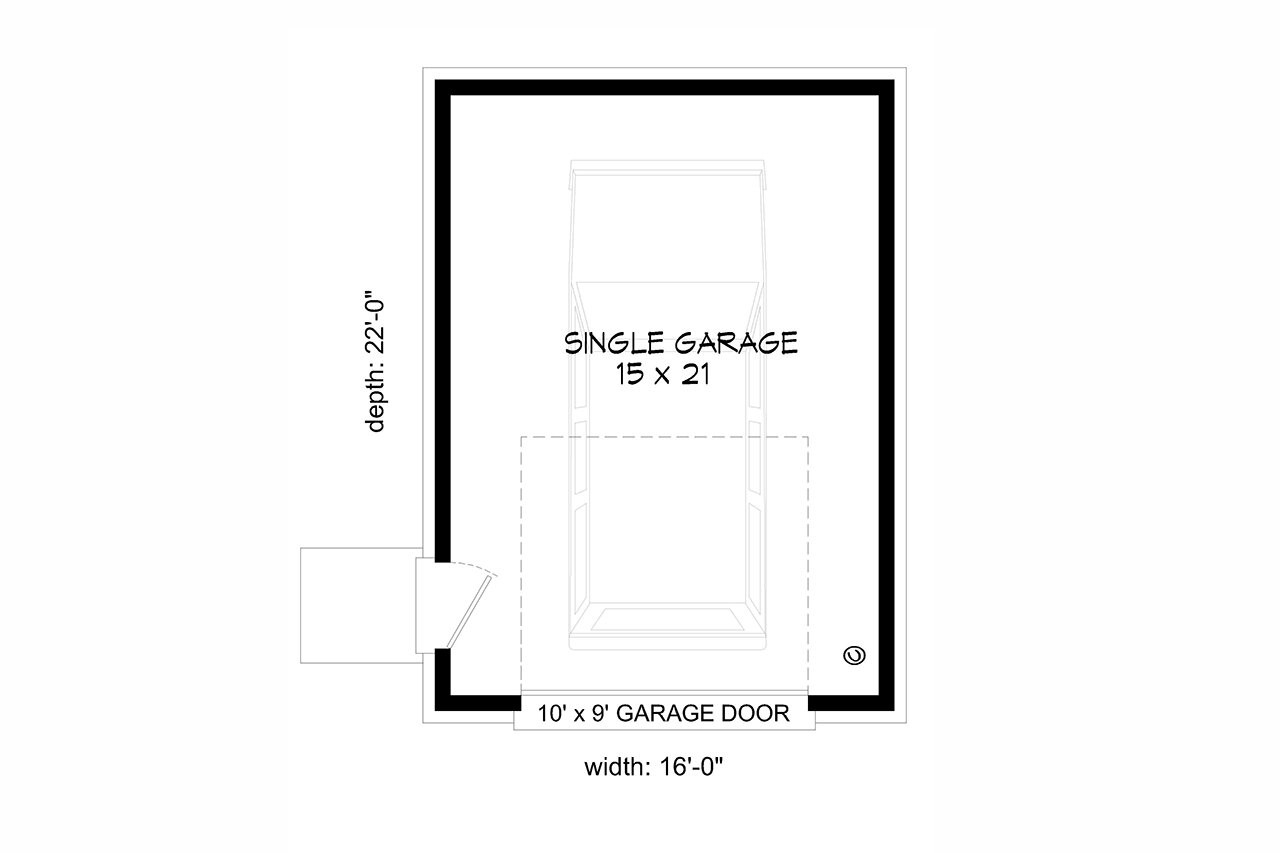 Modern House Plan - Fresno Garage 51844 - 1st Floor Plan