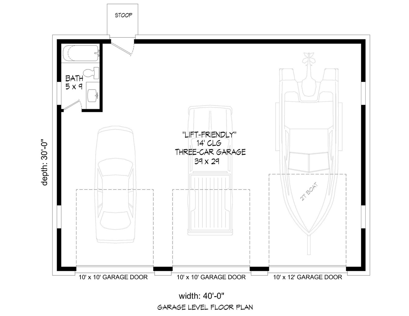 Country House Plan - Stokes Bluff Garage 85899 - 1st Floor Plan