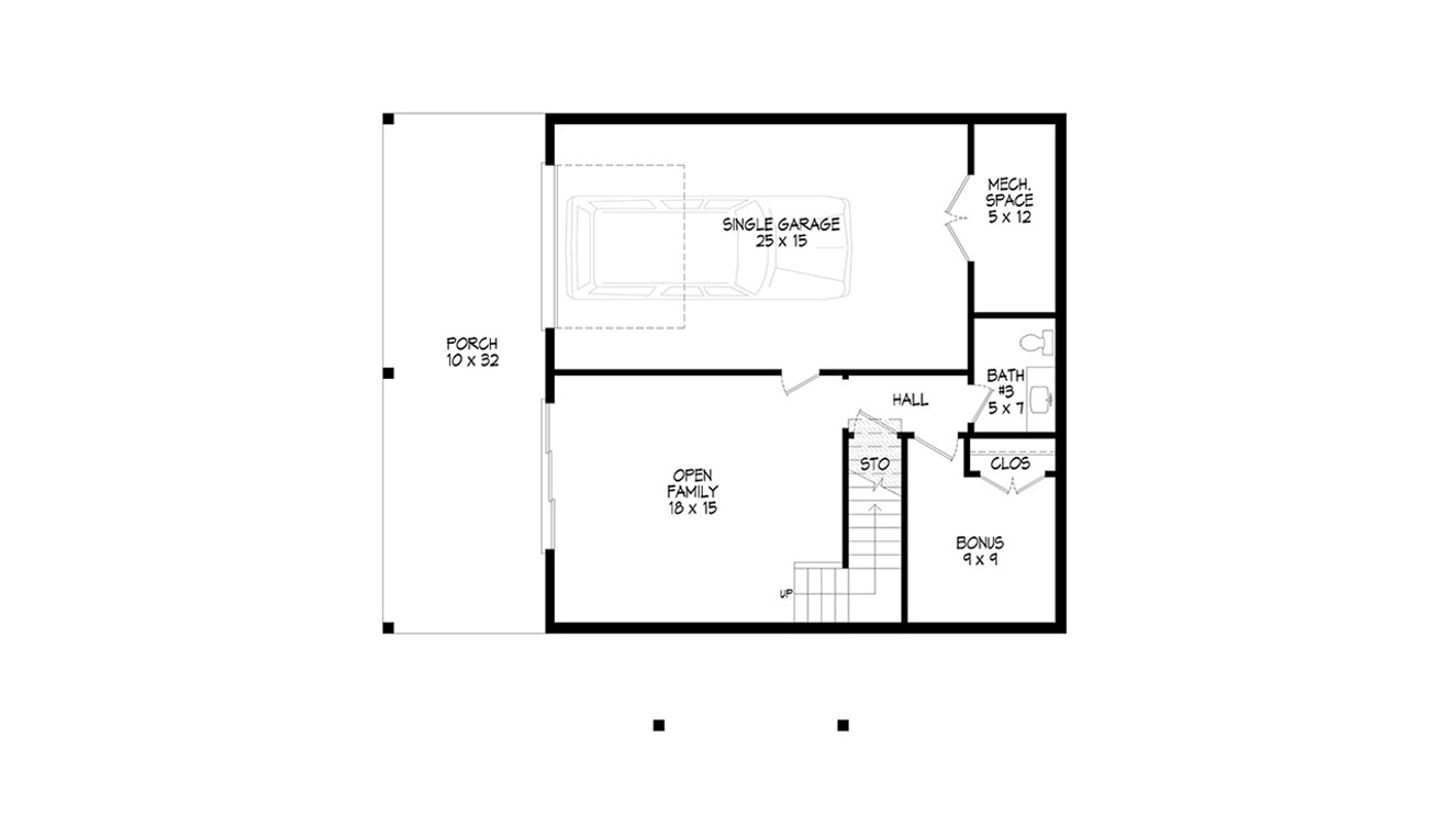 Mountain Rustic House Plan - Pine Haven des Americans 11874 - Basement Floor Plan