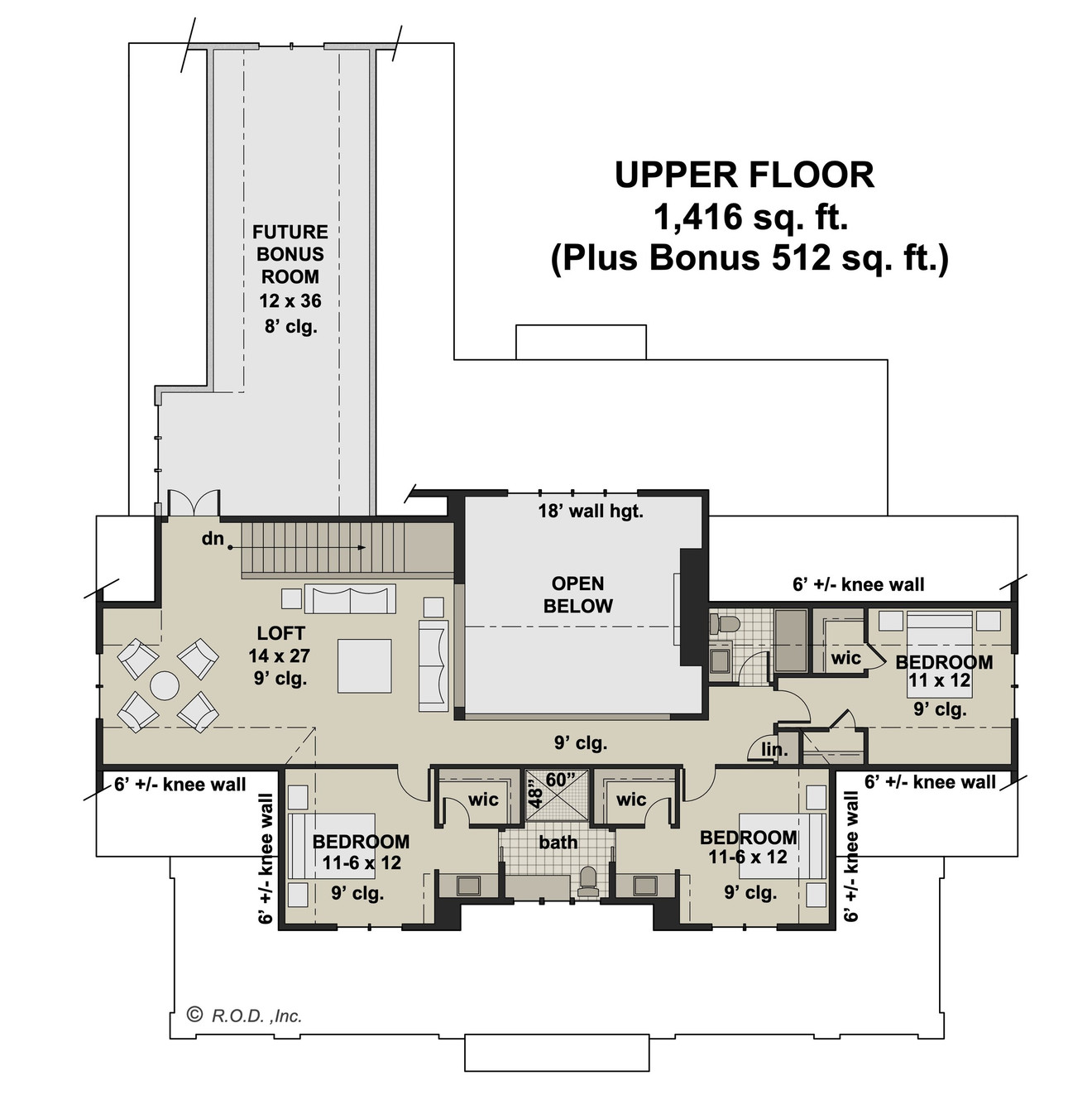 Farmhouse House Plan - Cedar Hollow 26303 - 2nd Floor Plan