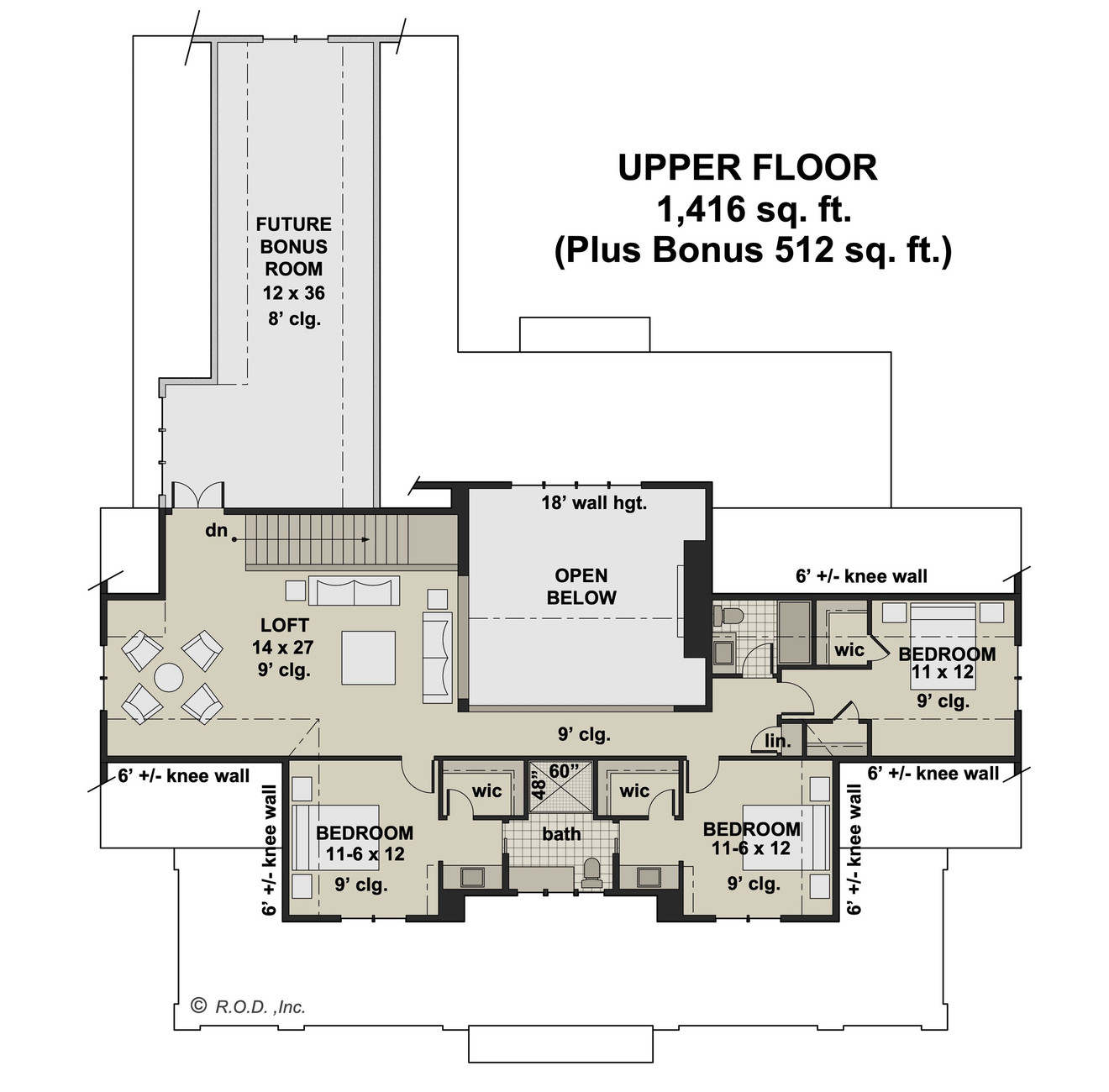 Farmhouse House Plan - Stone Haven 14550 - 2nd Floor Plan