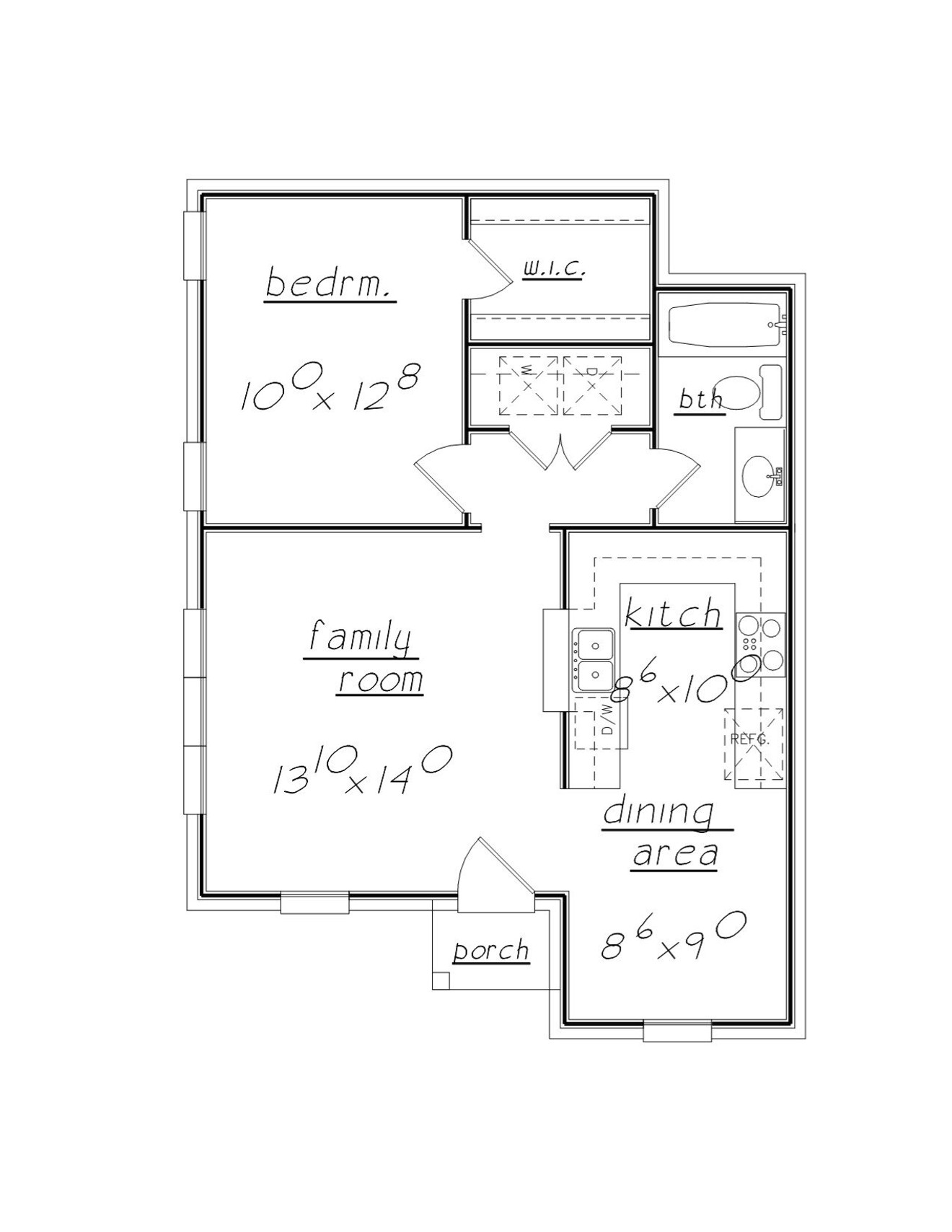Cottage House Plan - 23610 - 1st Floor Plan