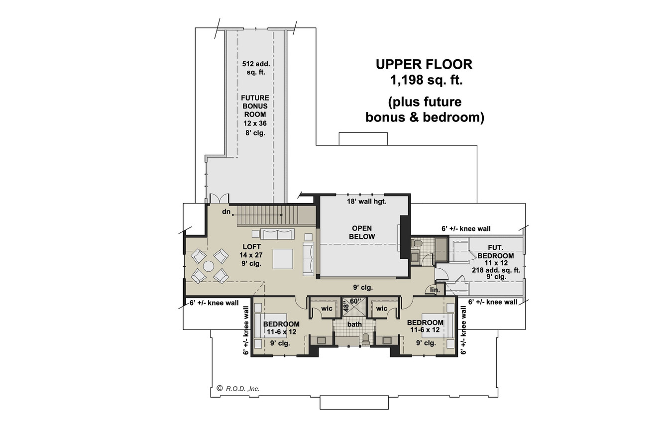 Farmhouse House Plan - Sonoma 40854 - 2nd Floor Plan