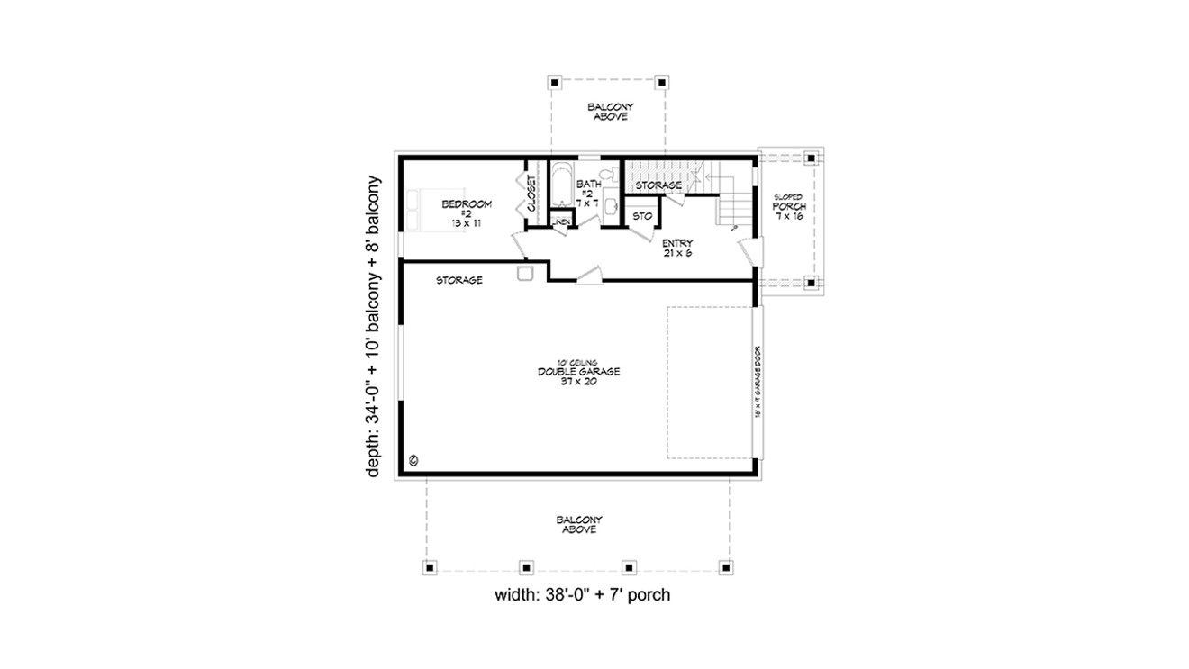 Modern House Plan - Eagle River 2.26 18894 - 1st Floor Plan