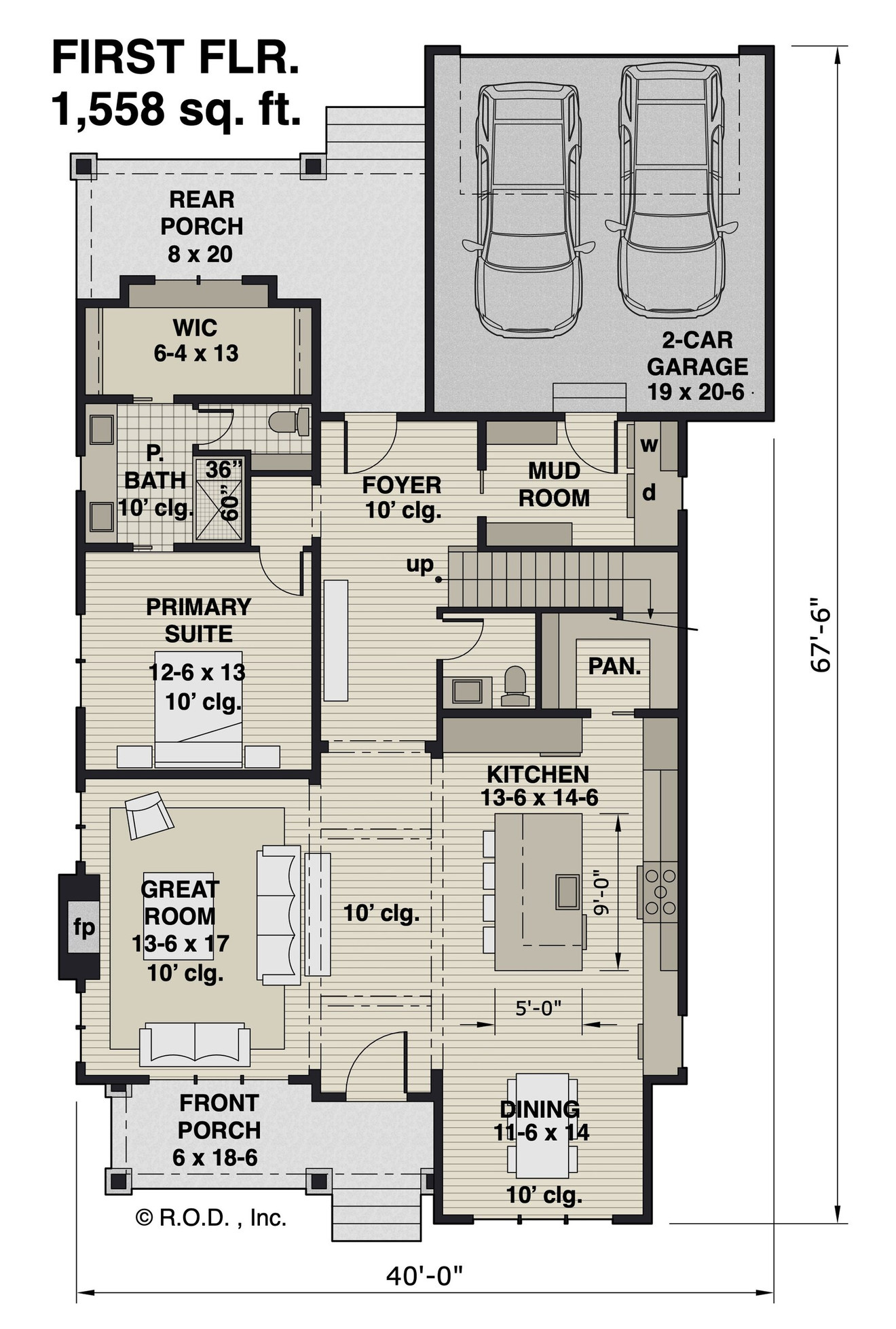 Farmhouse House Plan - Ashland 12011 - 1st Floor Plan