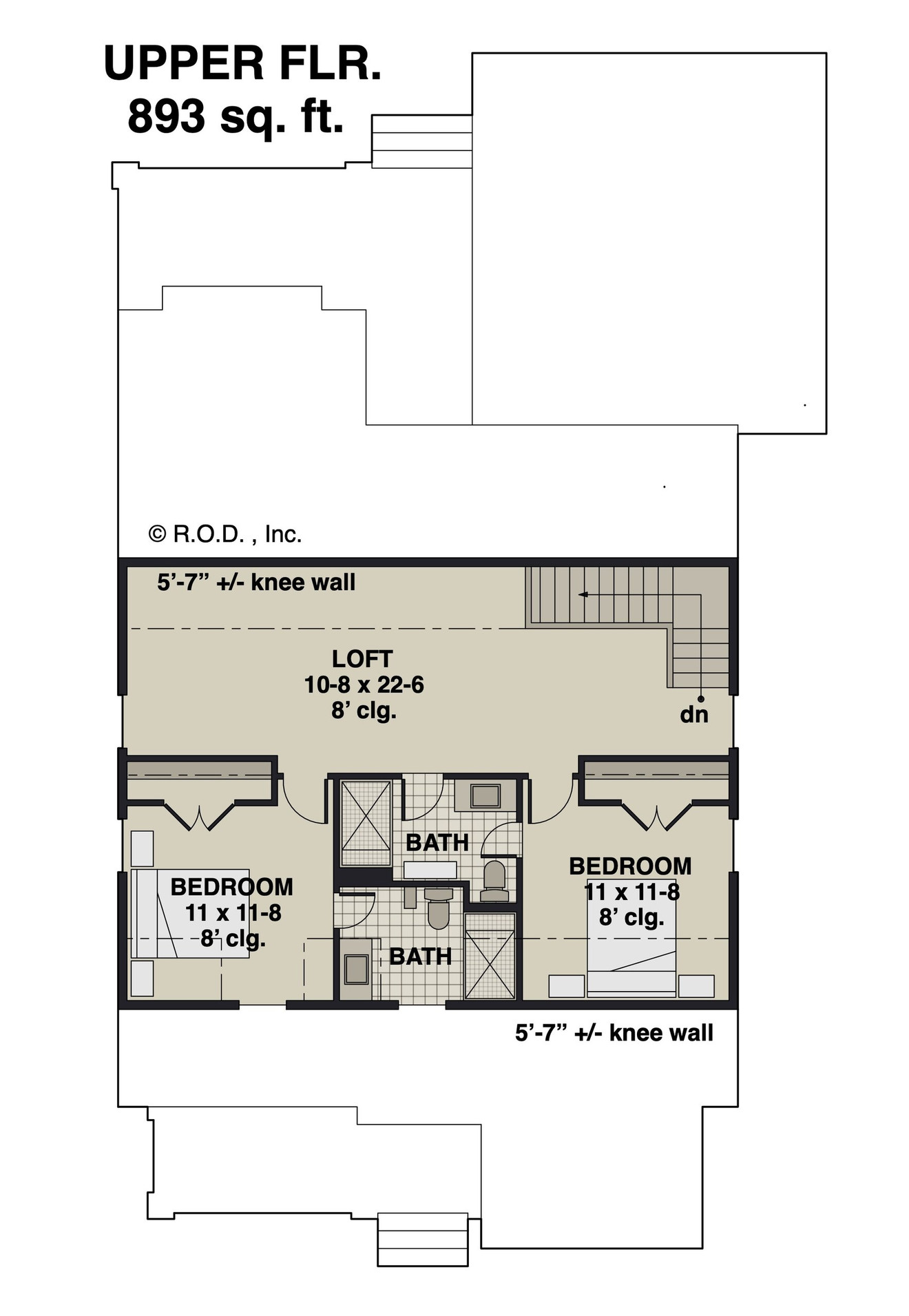 Farmhouse House Plan - Ashland 12011 - 2nd Floor Plan