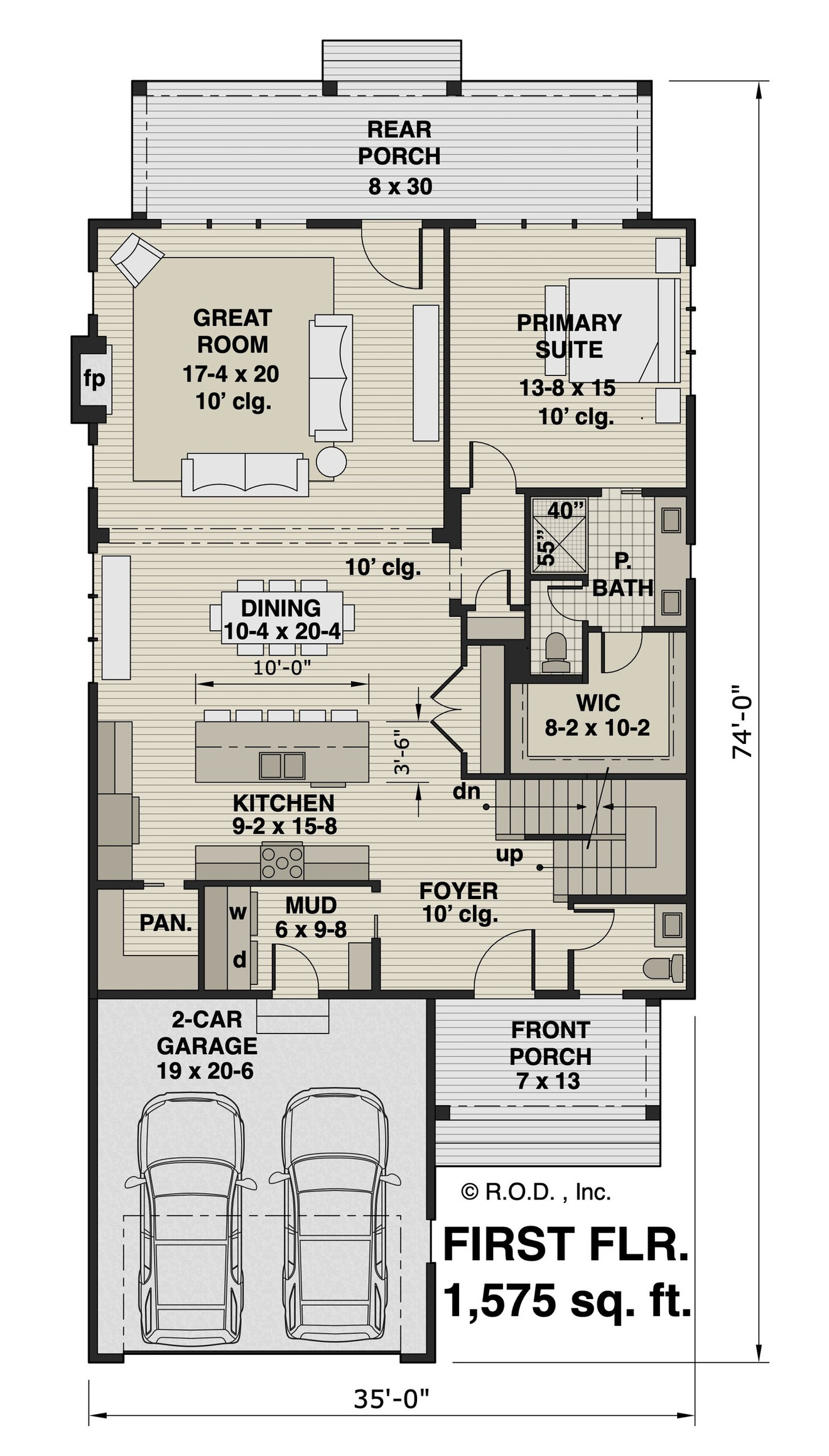 Farmhouse House Plan - Hayward 13444 - 1st Floor Plan