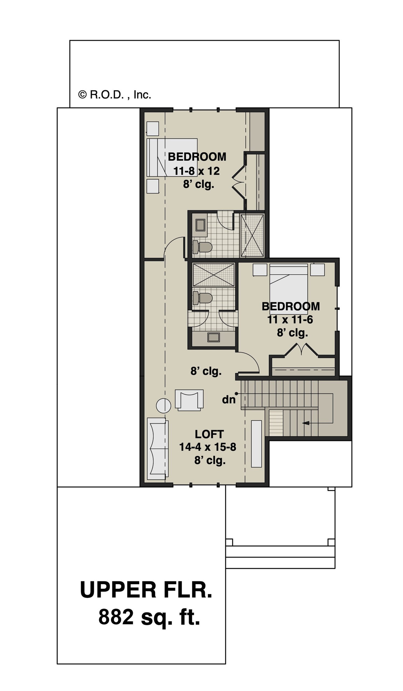 Farmhouse House Plan - Hayward 13444 - 2nd Floor Plan