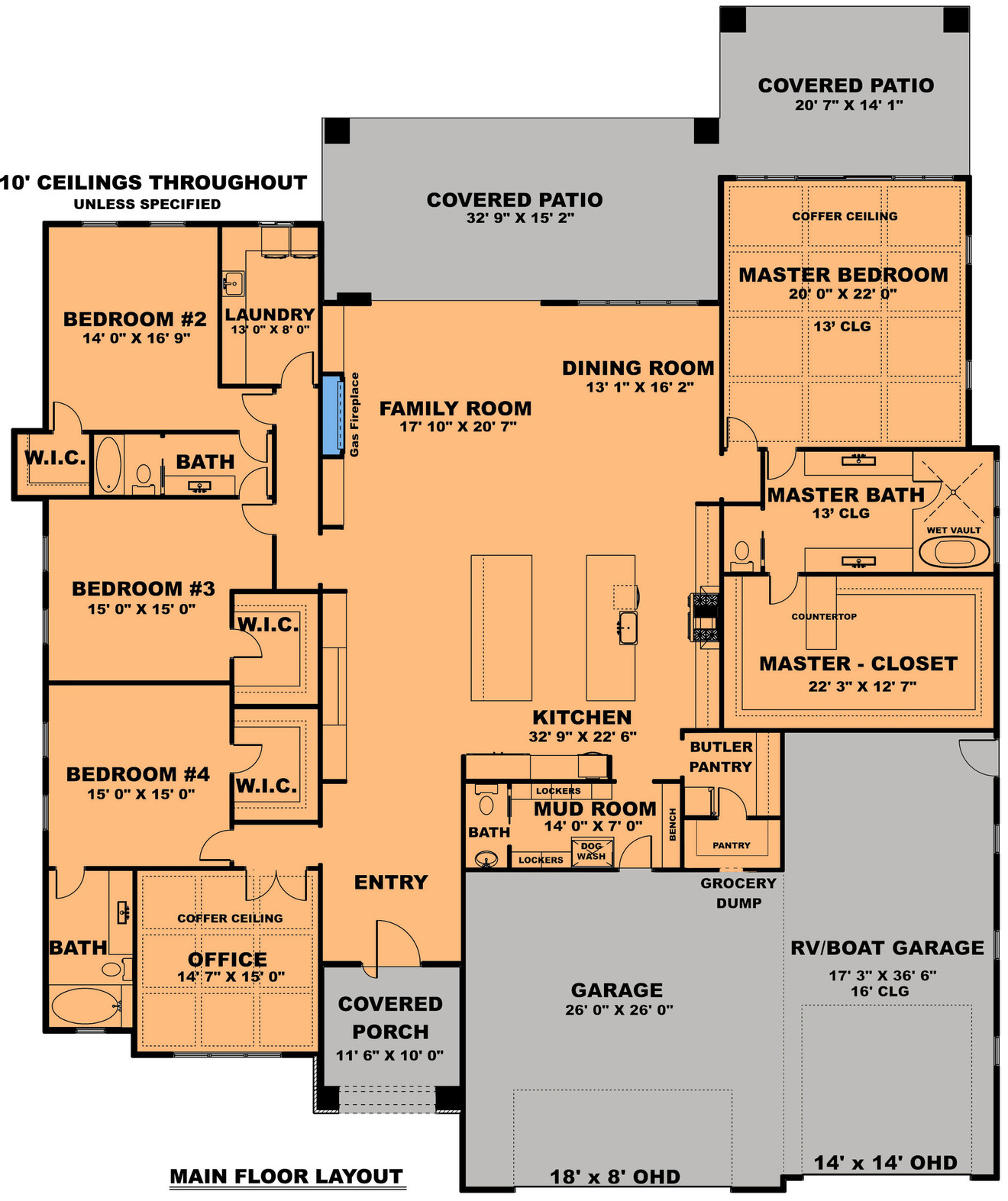 Modern House Plan - The Coral 46179 - 1st Floor Plan