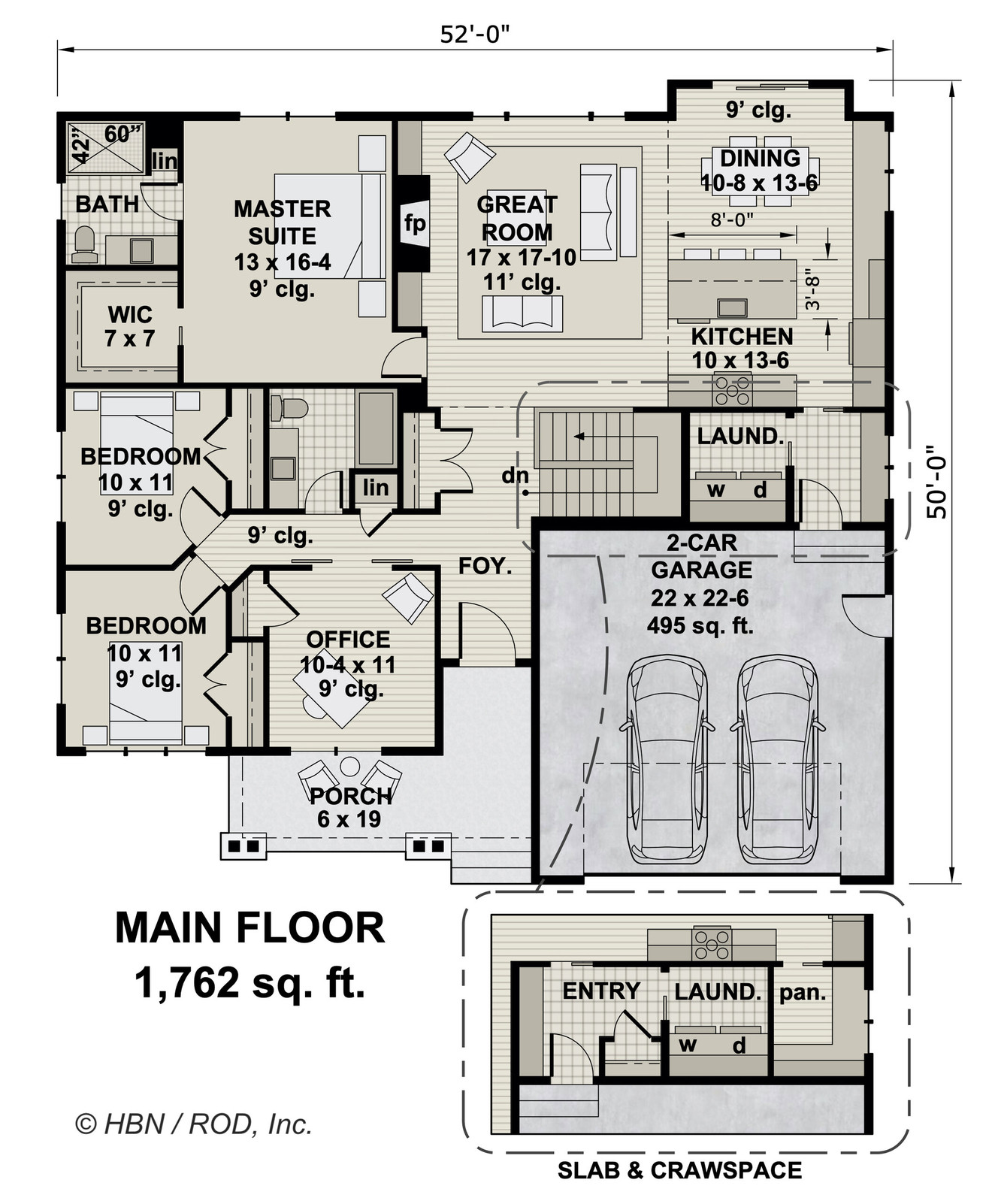 Farmhouse House Plan - Maple Grove 61609 - 1st Floor Plan