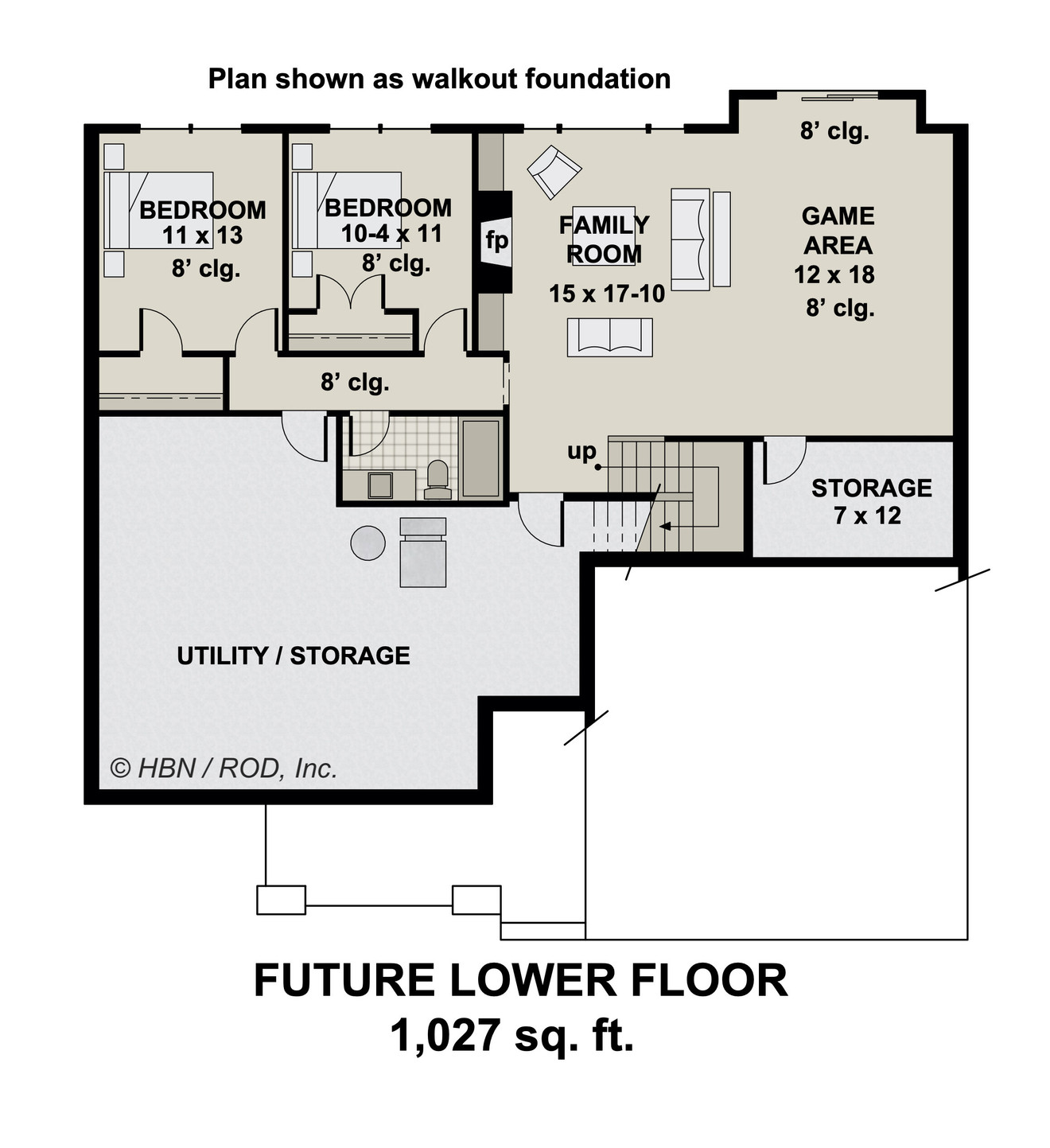 Farmhouse House Plan - Maple Grove 61609 - Basement Floor Plan