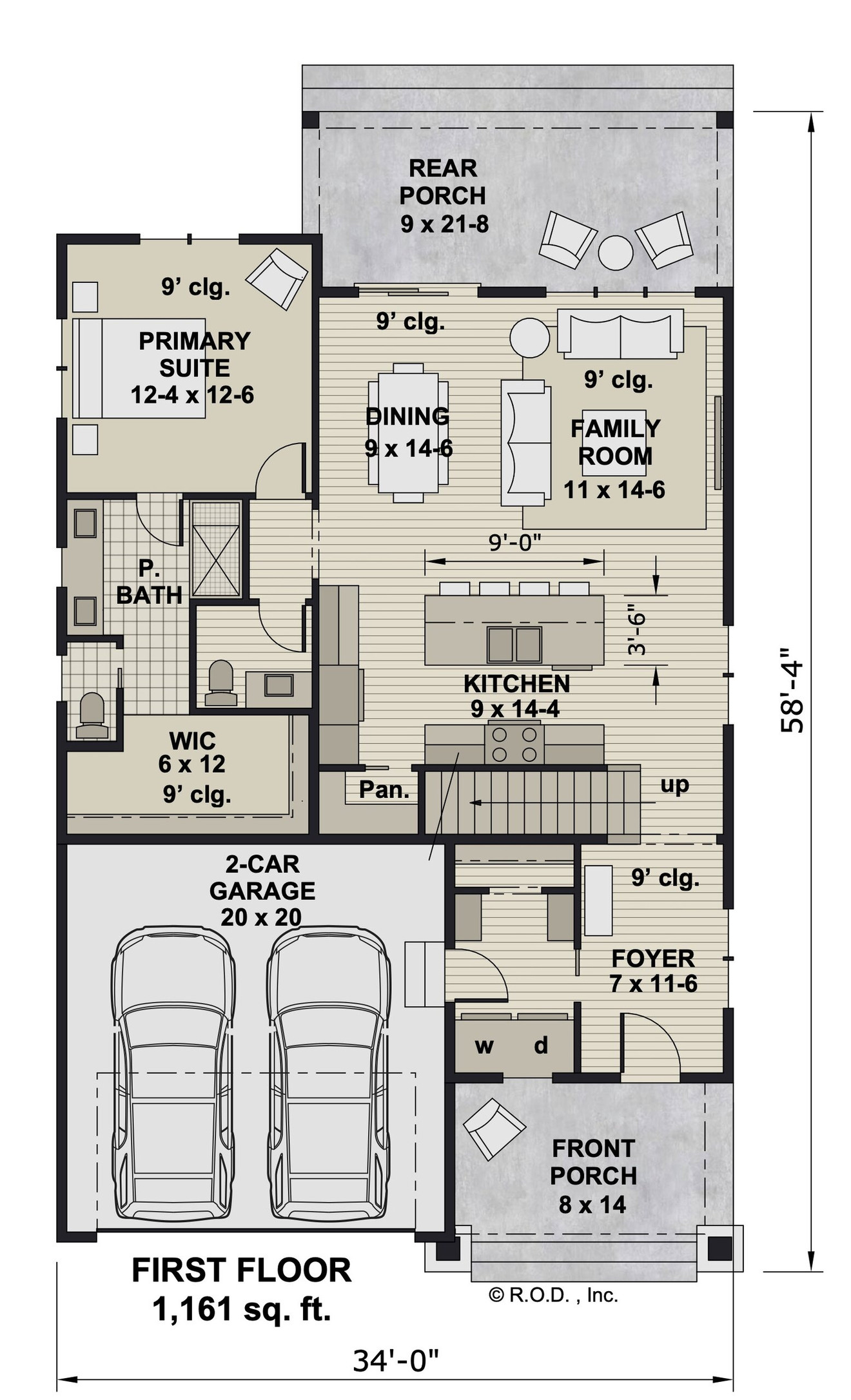 Farmhouse House Plan - Calhoun Falls 82032 - 1st Floor Plan