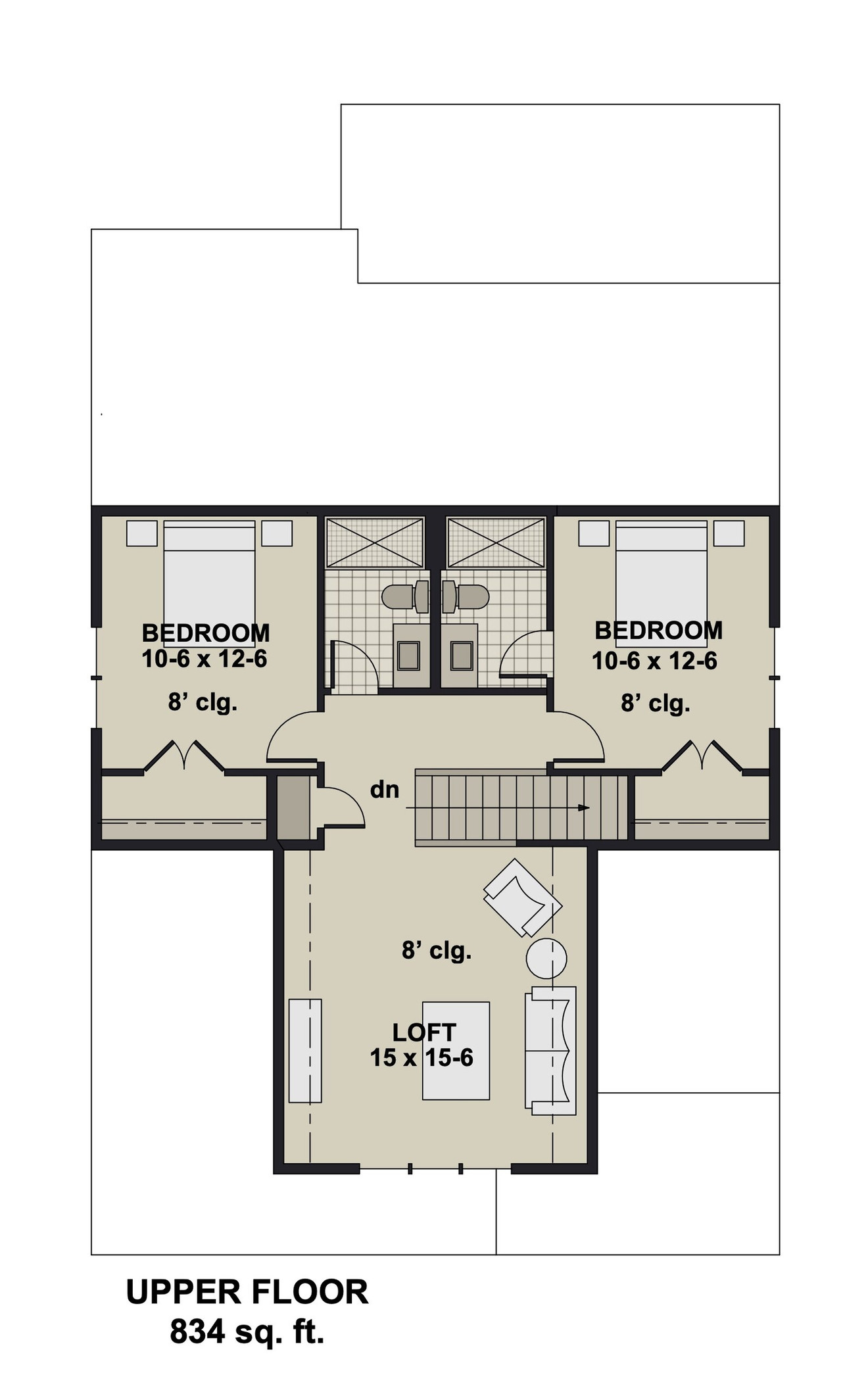 Farmhouse House Plan - Calhoun Falls 82032 - 2nd Floor Plan