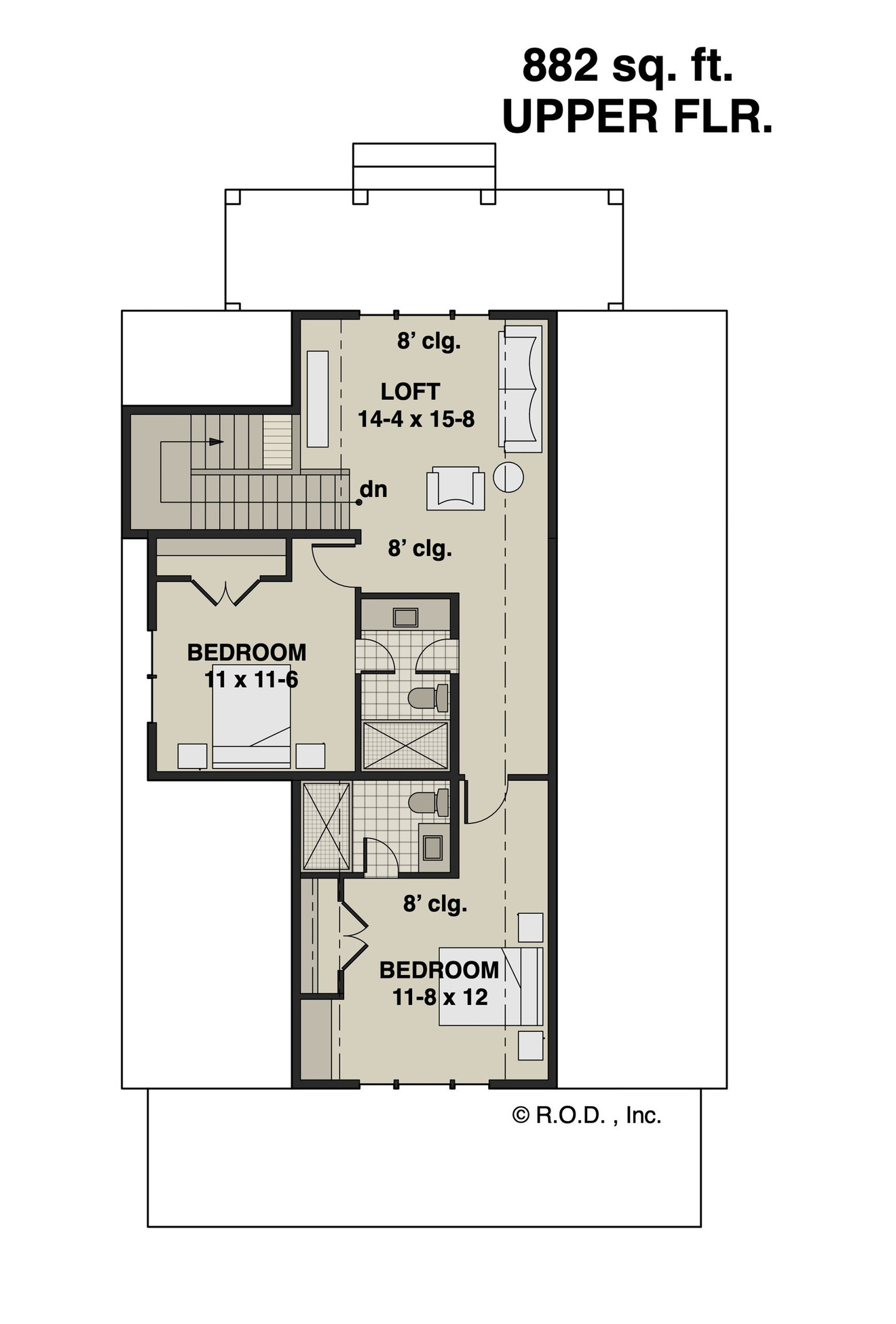 Farmhouse House Plan - Haywood 56686 - 2nd Floor Plan