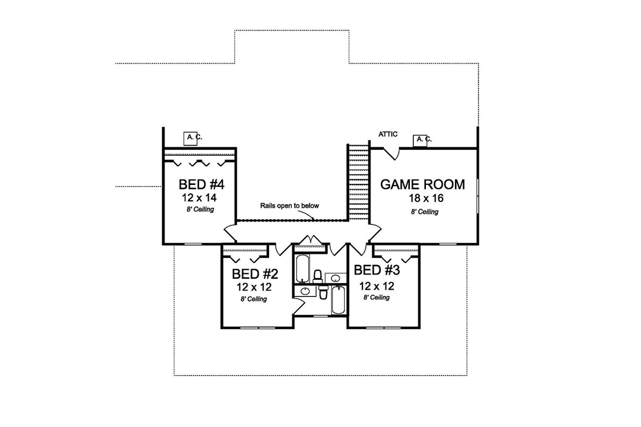 Farmhouse House Plan - 99302 - 2nd Floor Plan