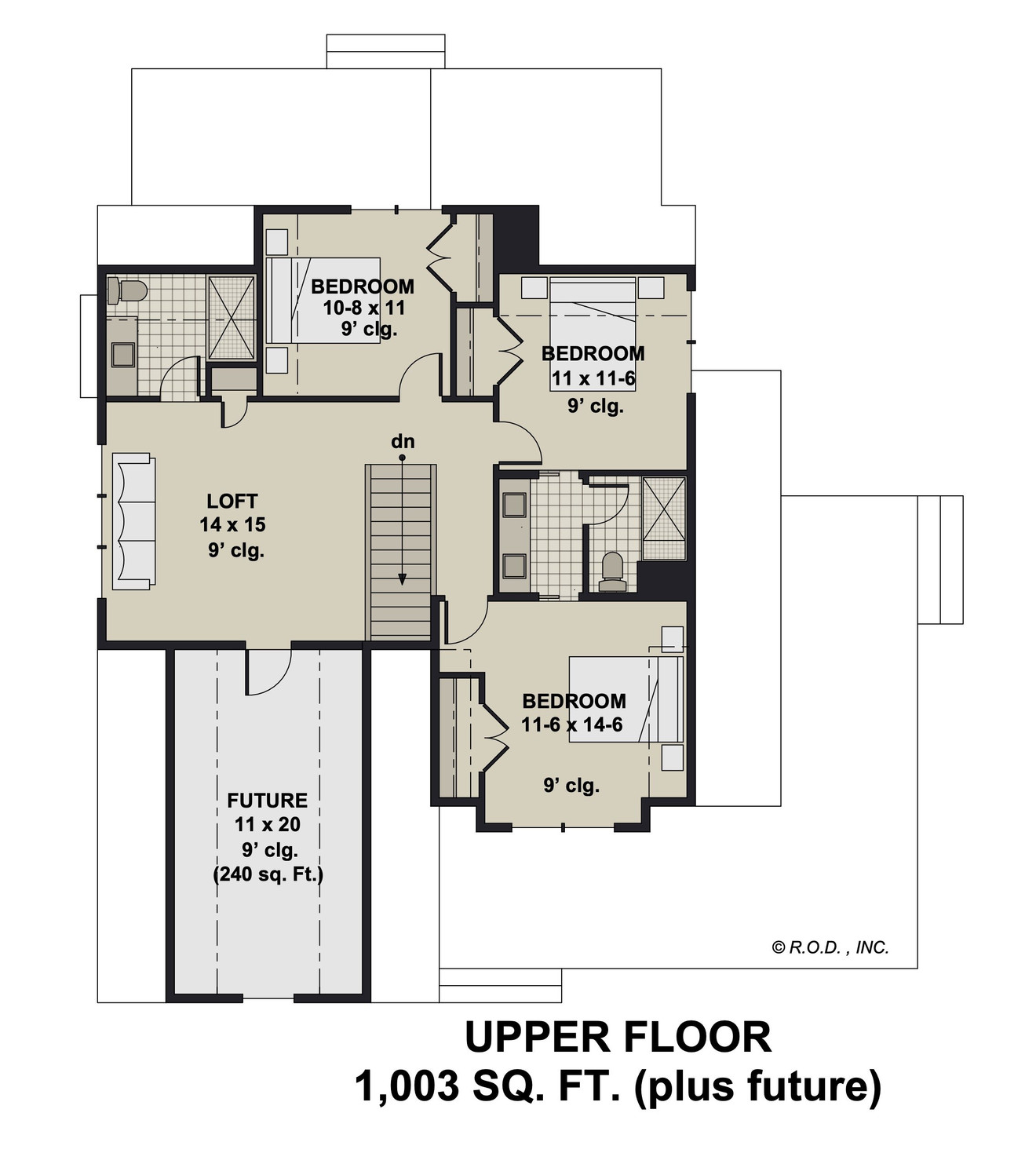 Farmhouse House Plan - Jameson 48431 - 2nd Floor Plan