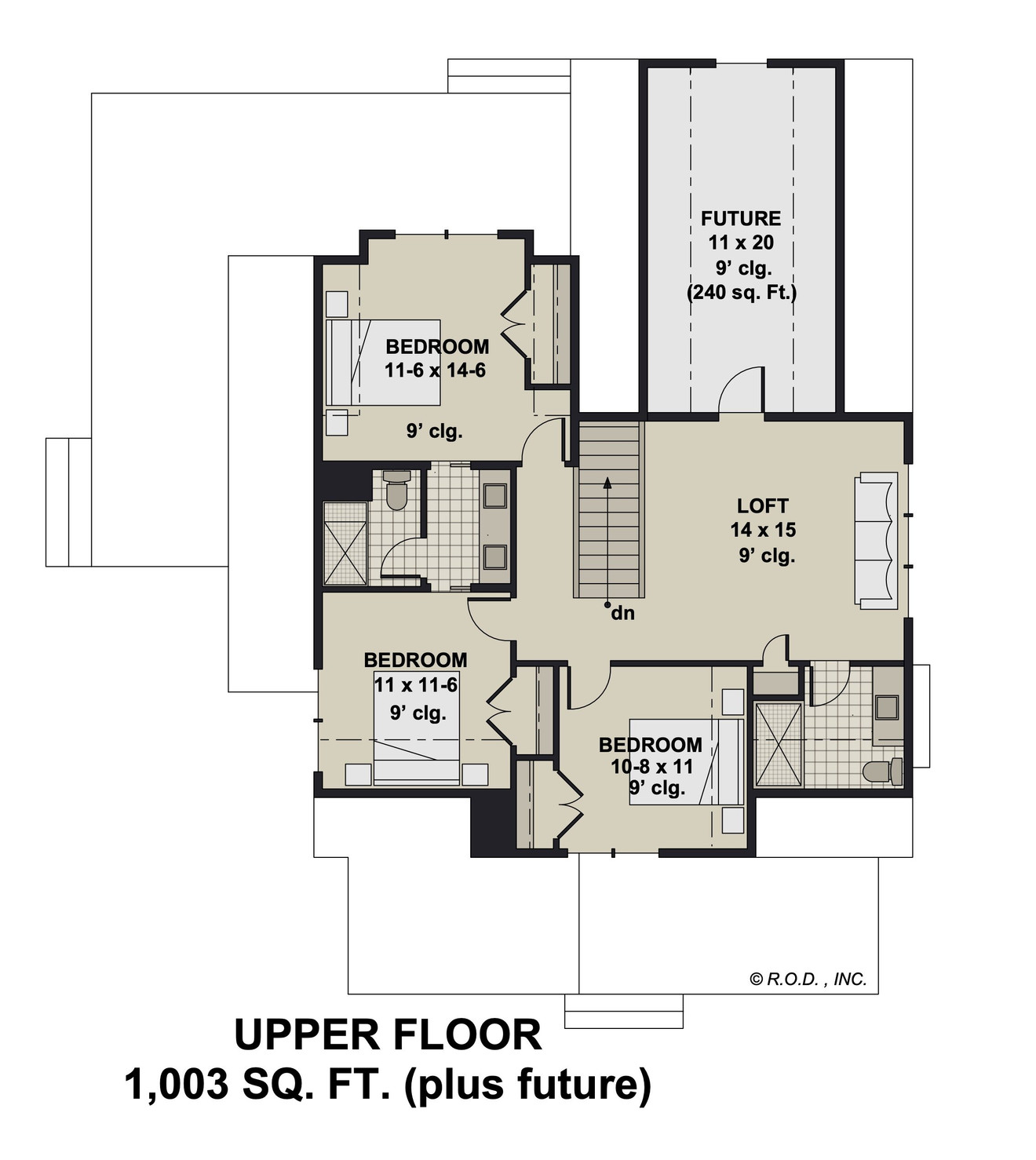 Farmhouse House Plan - Joseph 63453 - 2nd Floor Plan
