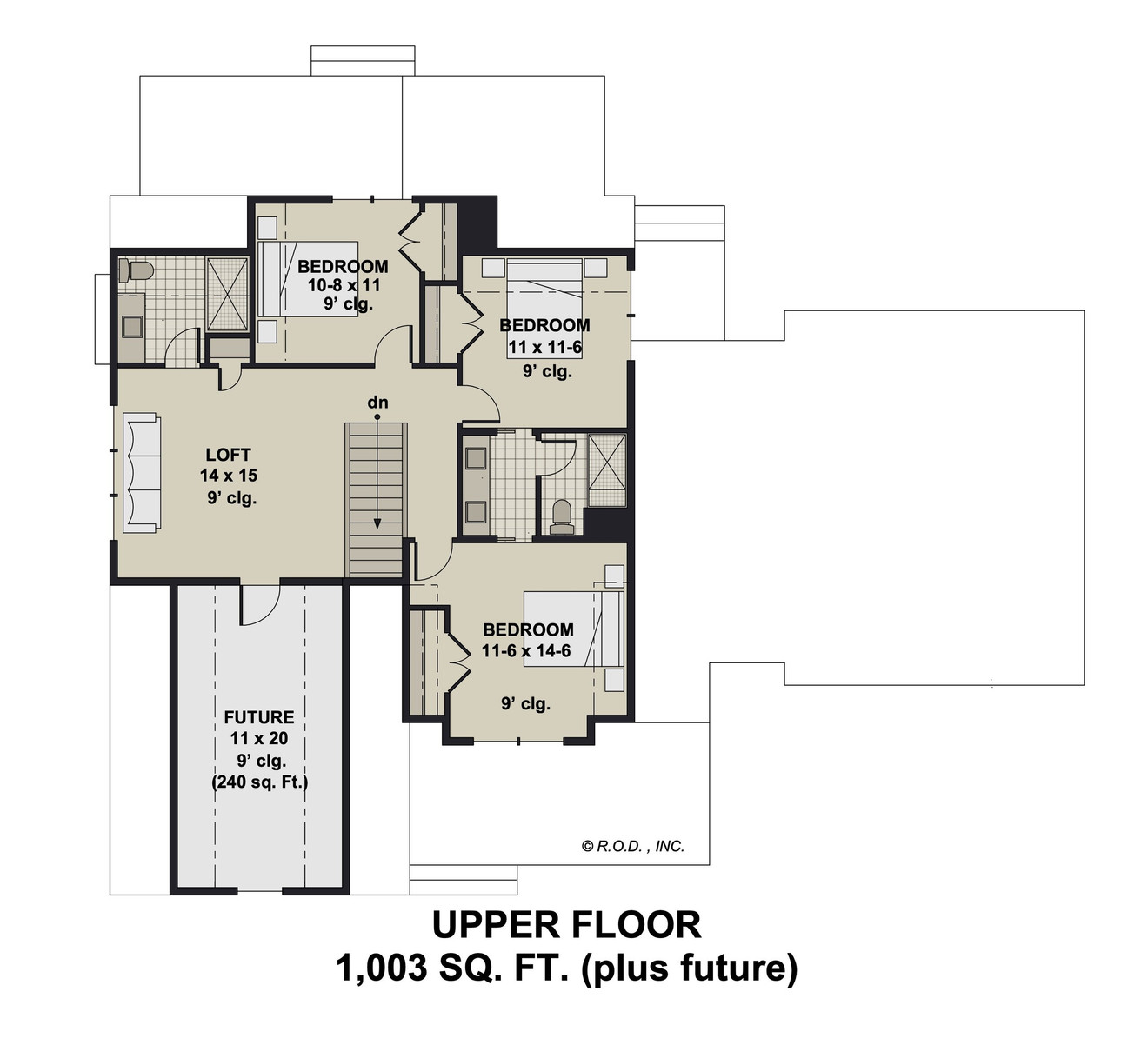 Farmhouse House Plan - Harmony 91153 - 2nd Floor Plan