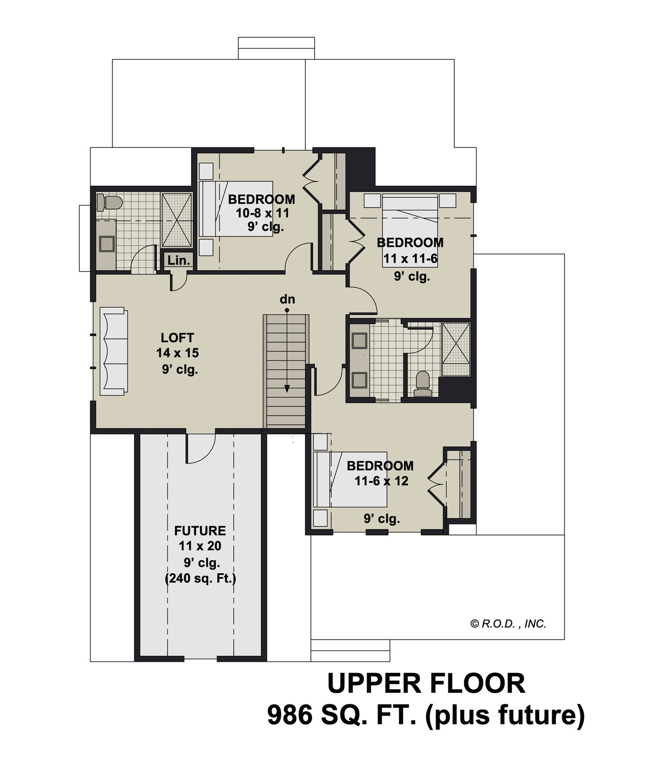 Farmhouse House Plan - Michaela Marie 15585 - 2nd Floor Plan