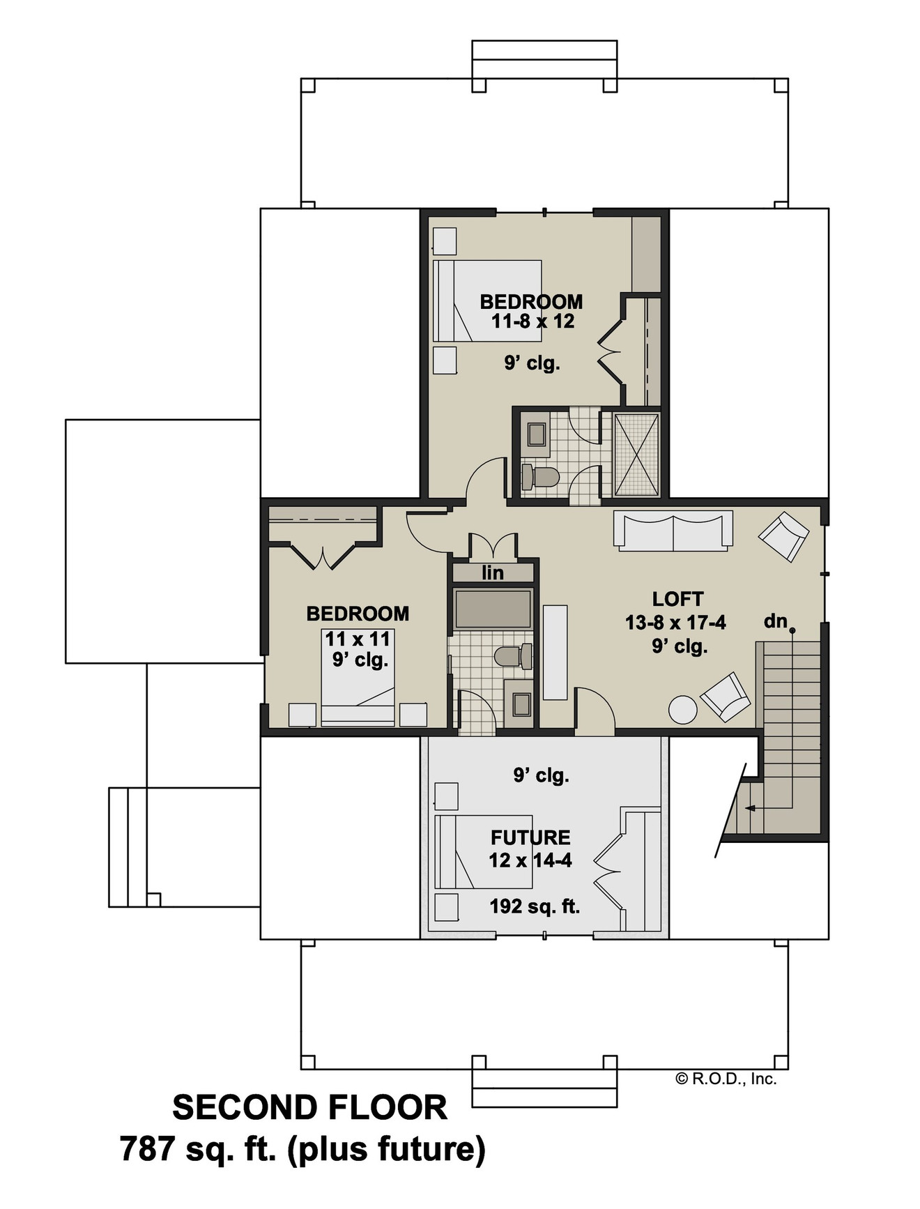 Farmhouse House Plan - Marilyn 53509 - 2nd Floor Plan
