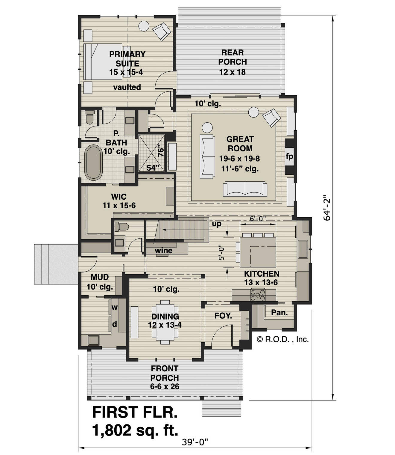 Farmhouse House Plan - Brighton Meadows 31374 - 1st Floor Plan