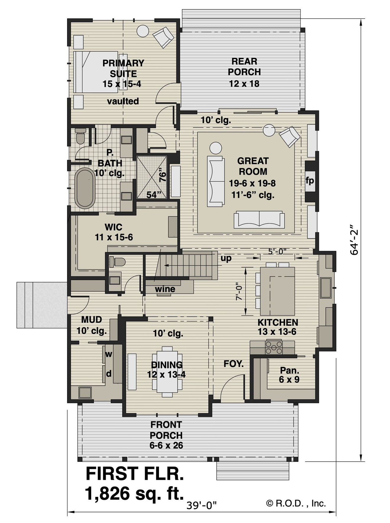 Farmhouse House Plan - Silver Lake 15251 - 1st Floor Plan
