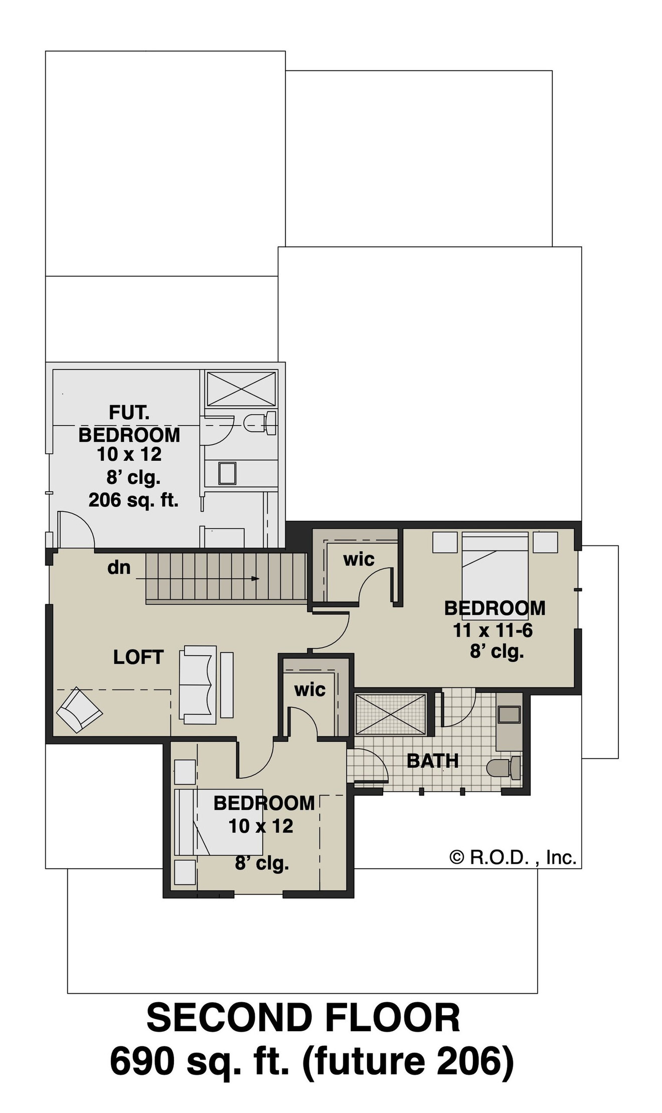 Farmhouse House Plan - Silver Lake 15251 - 2nd Floor Plan