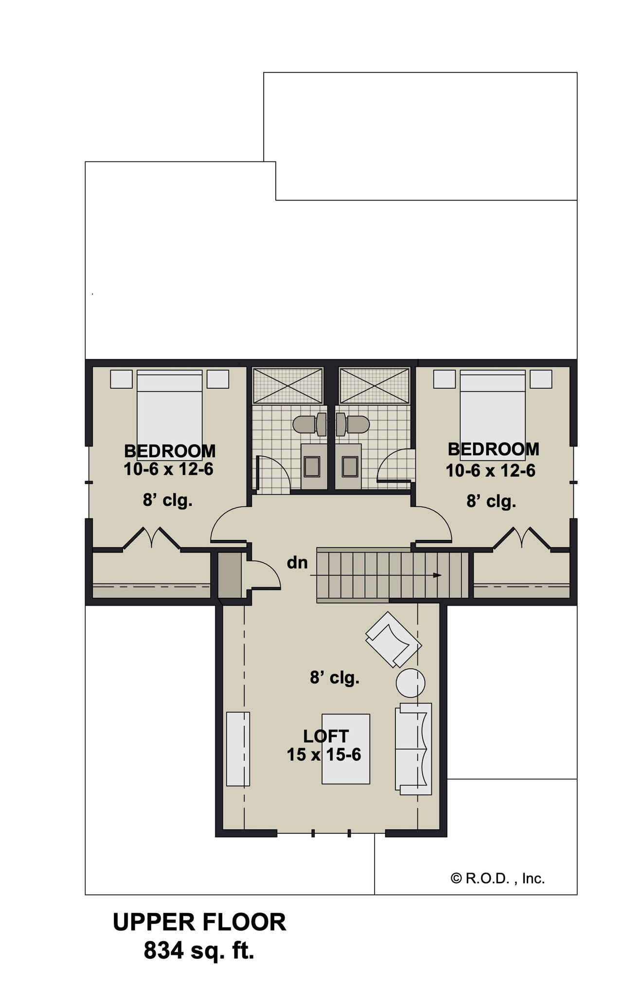 Bungalow House Plan - Grover 32595 - 2nd Floor Plan