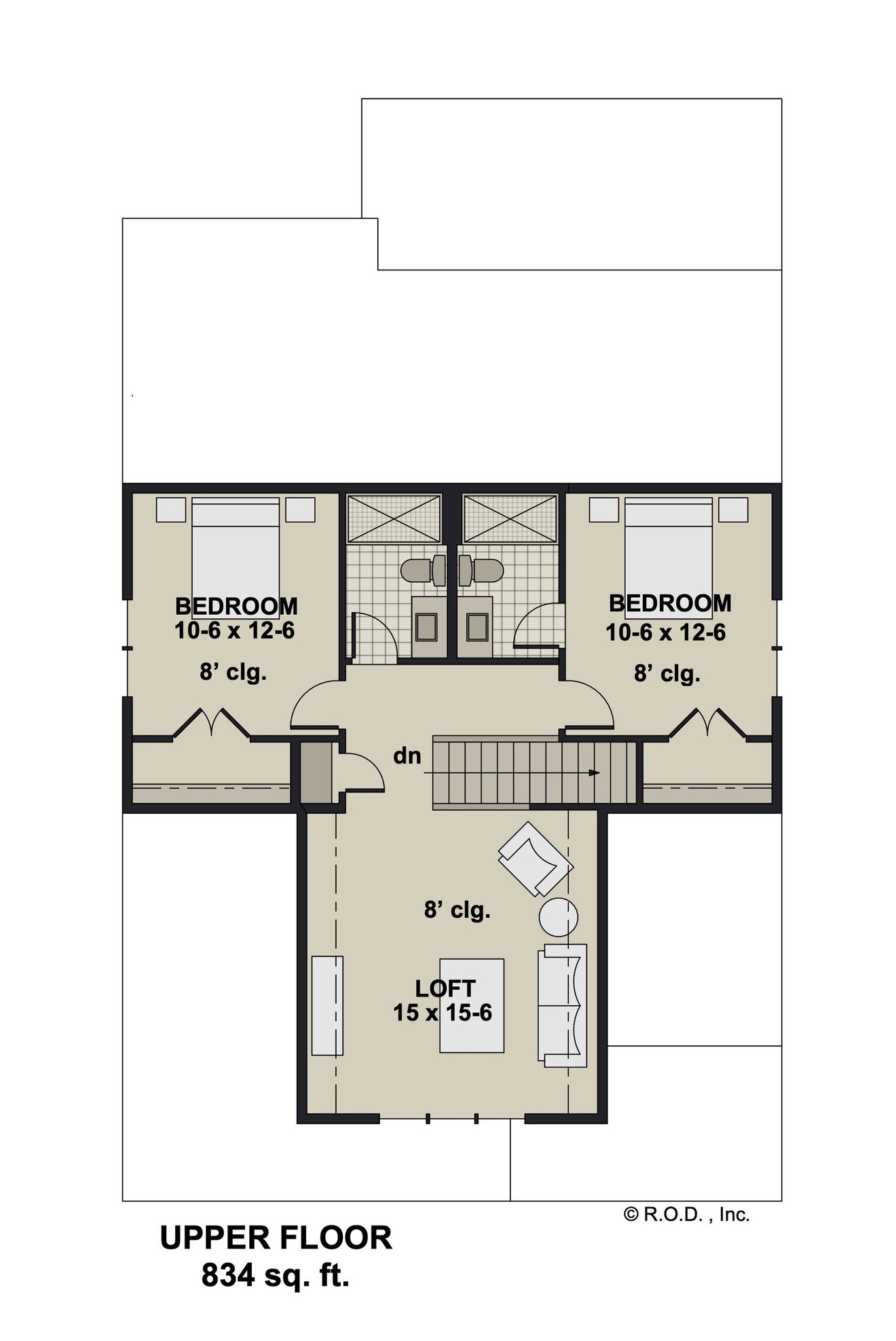Craftsman House Plan - Allendale 38337 - 2nd Floor Plan