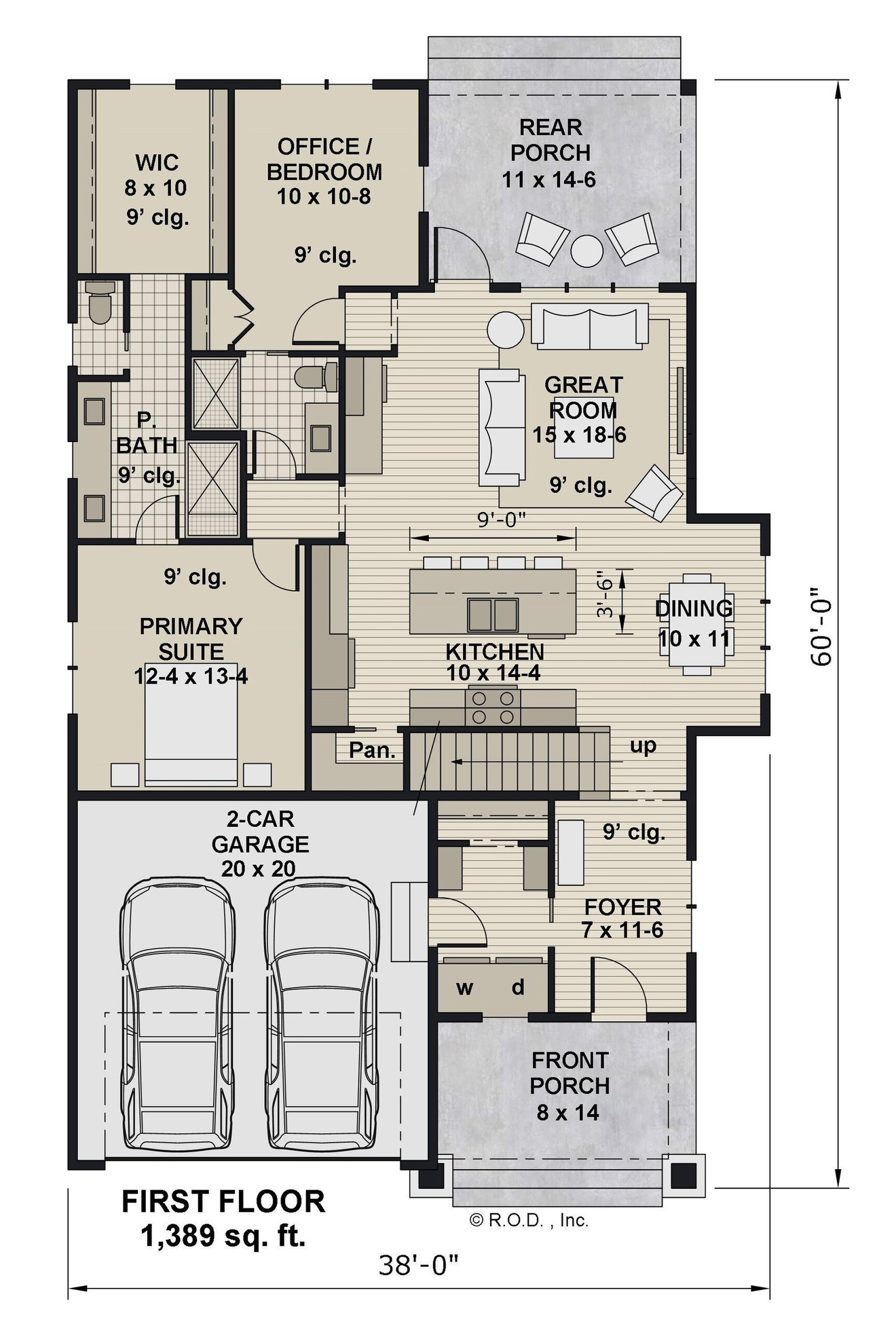 Farmhouse House Plan - Charleston 69153 - 1st Floor Plan