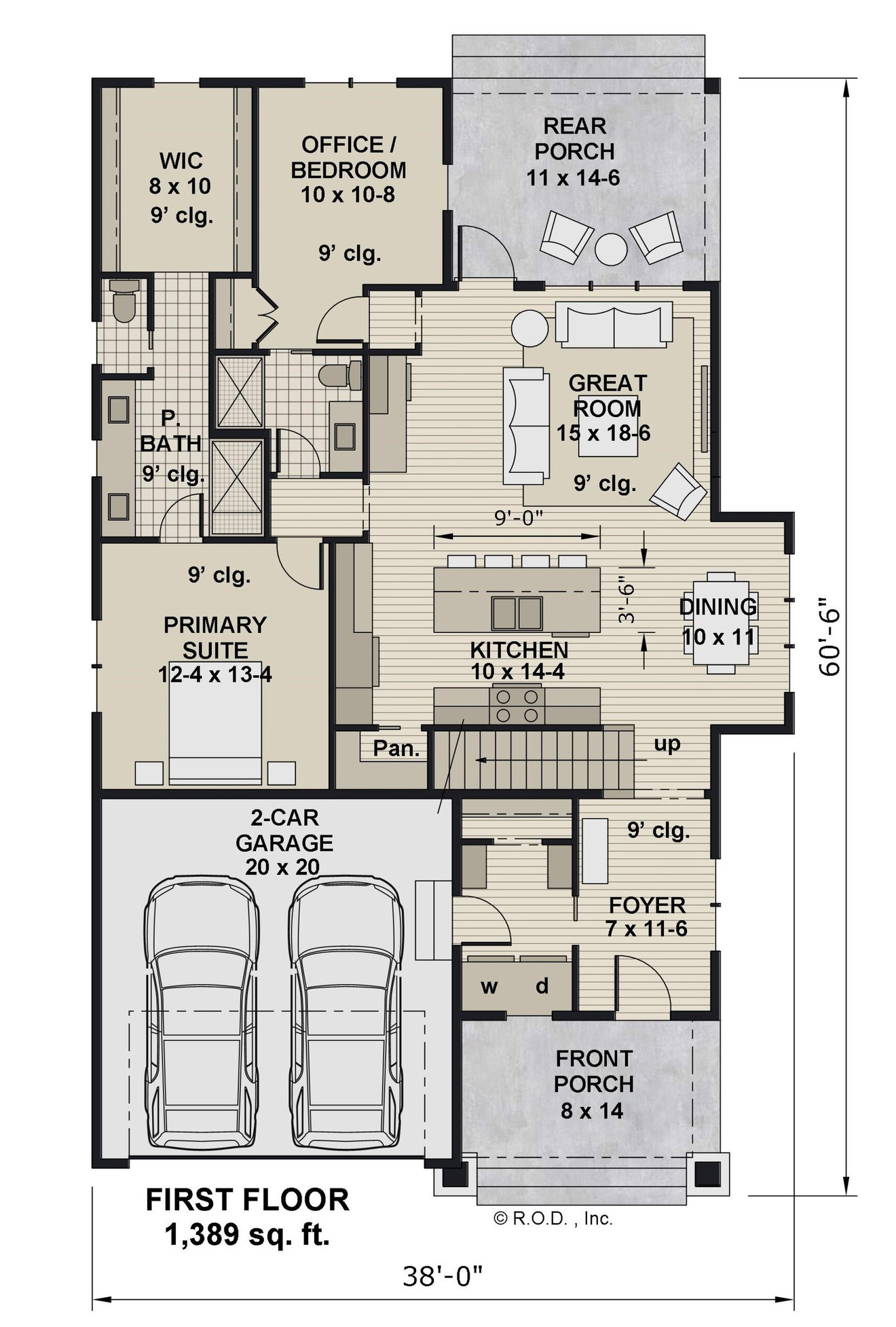 Bungalow House Plan - Great Falls 92162 - 1st Floor Plan