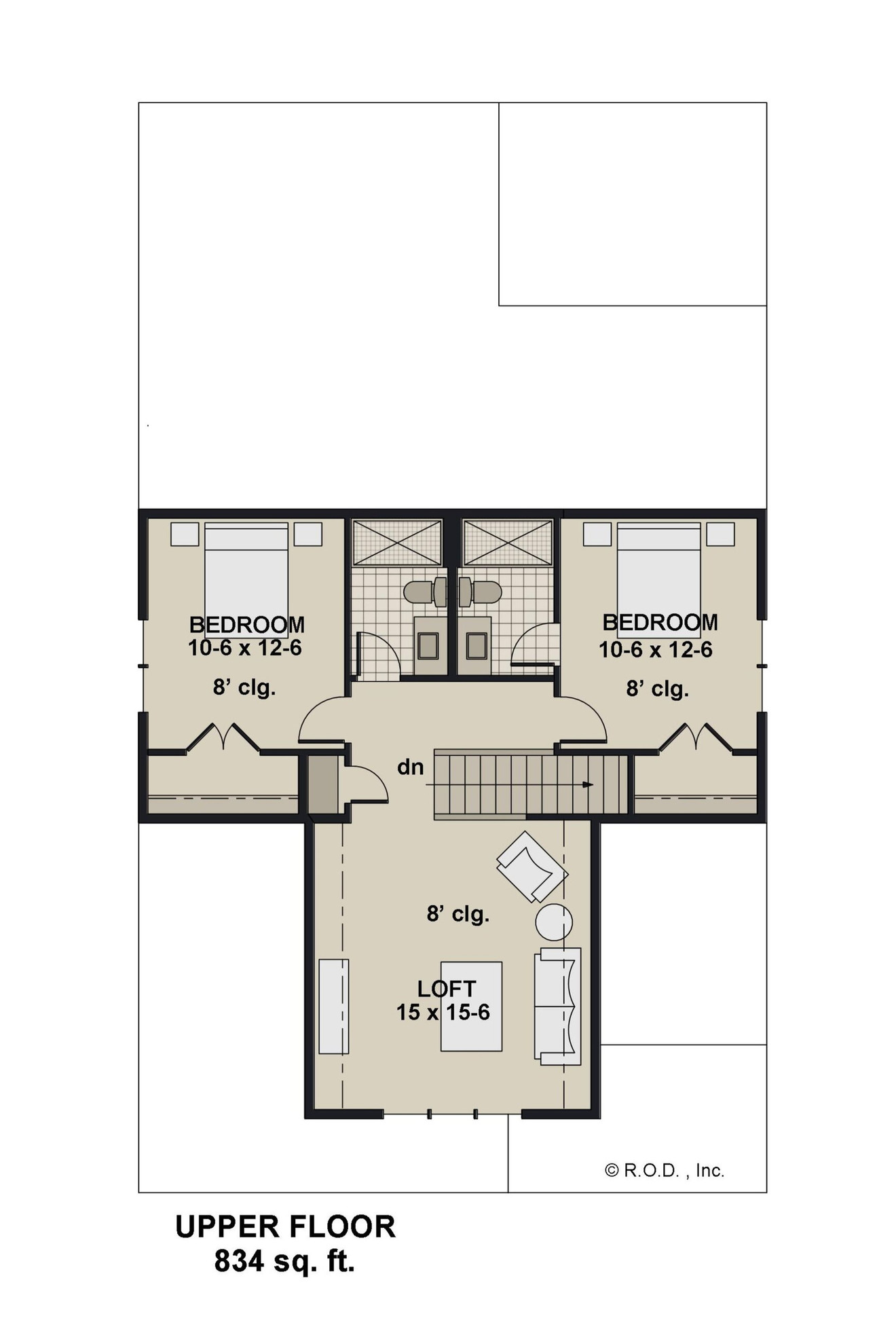 Bungalow House Plan - Great Falls 92162 - 2nd Floor Plan