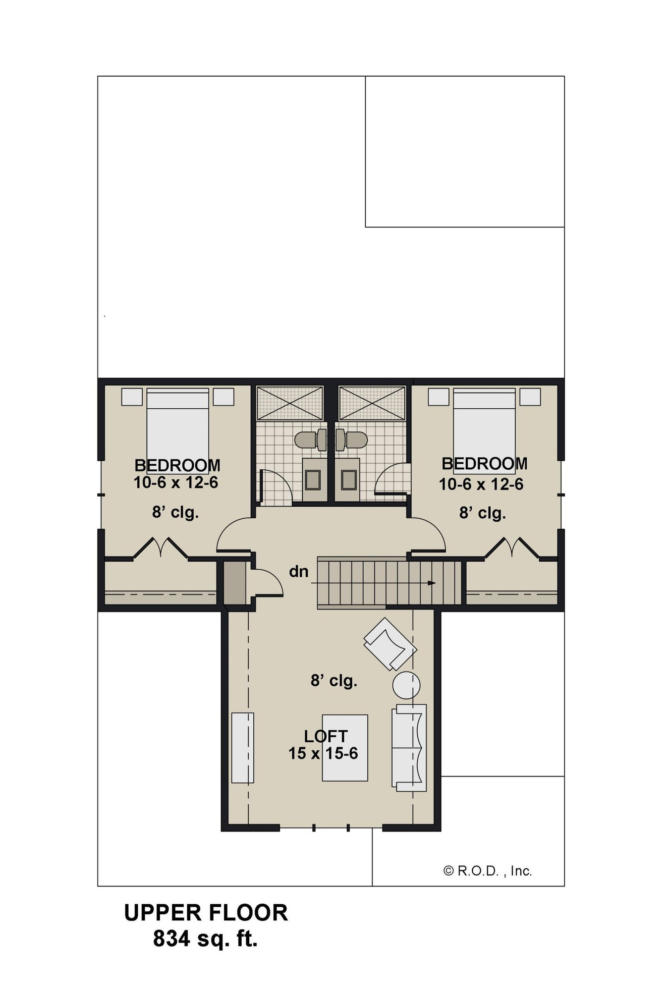 Craftsman House Plan - Beaufort 18730 - 2nd Floor Plan