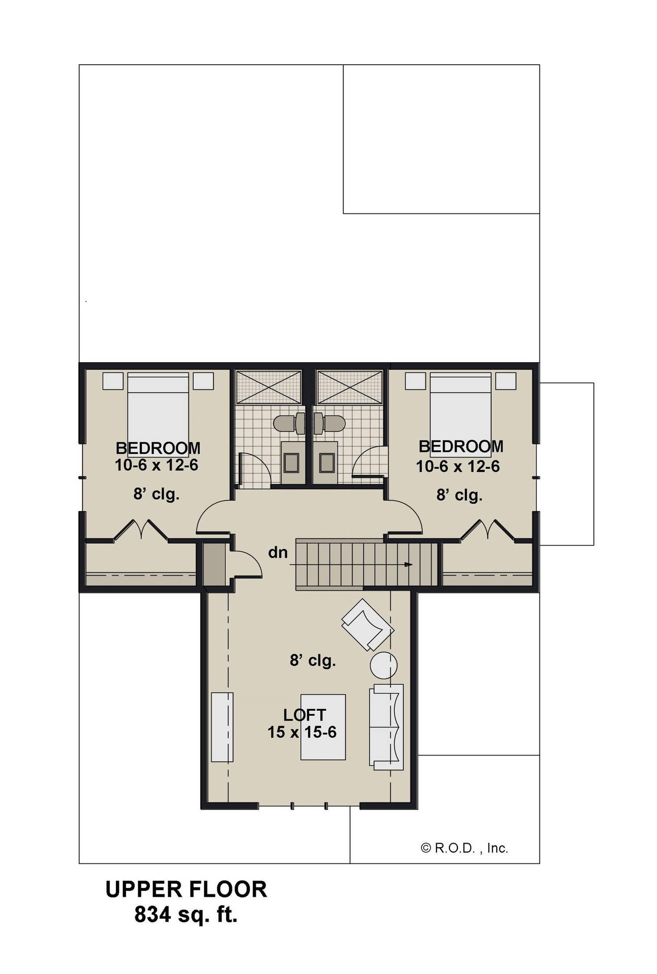Craftsman House Plan - Pendleton 19640 - 2nd Floor Plan