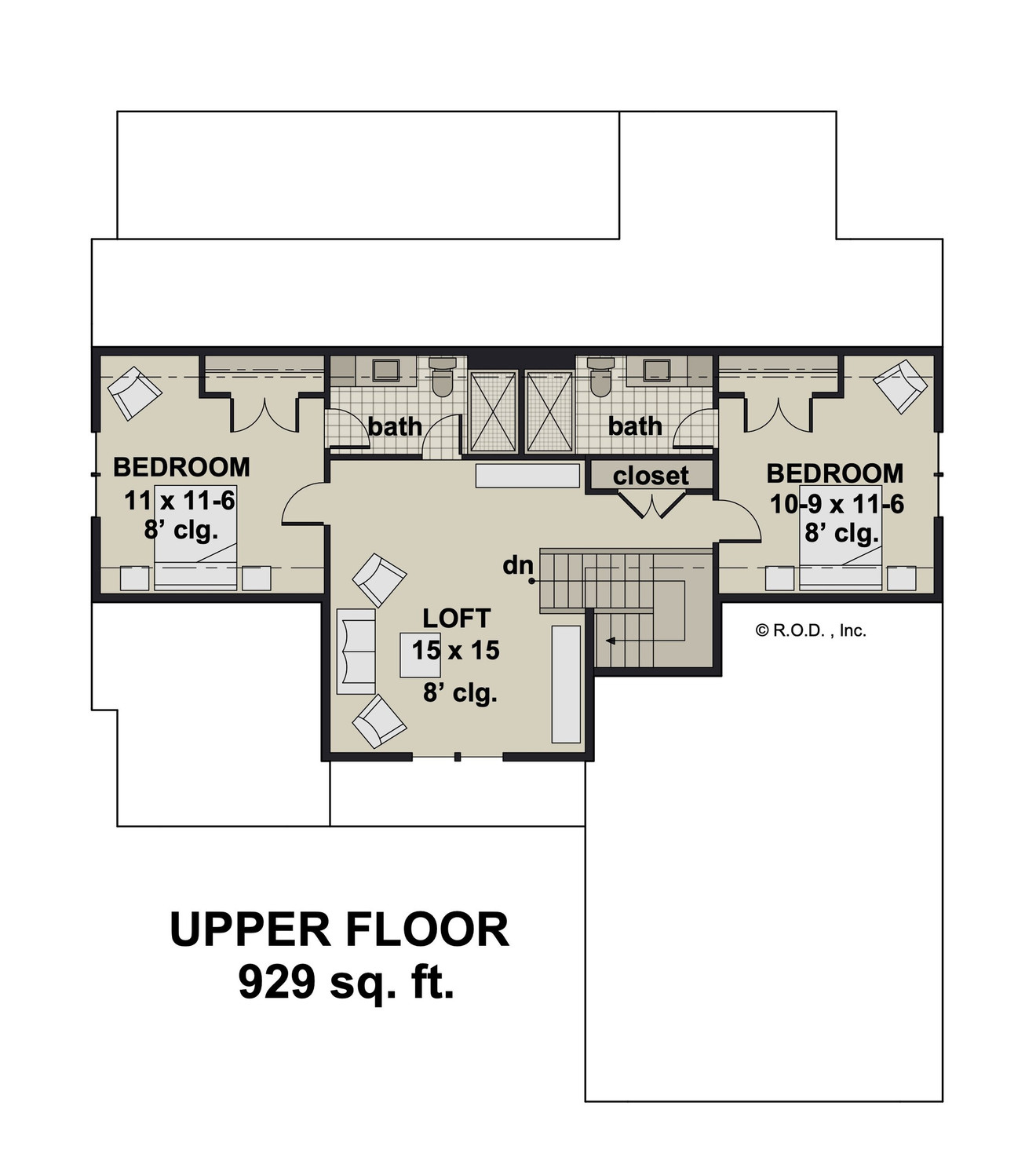 Craftsman House Plan - Conway 35806 - 2nd Floor Plan