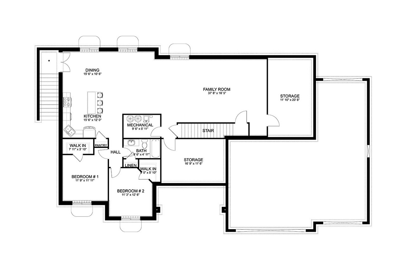 Farmhouse House Plan - Schrader 26078 - Optional Floor Plan