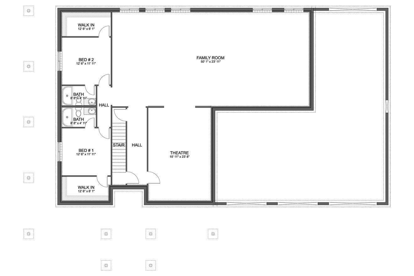 Farmhouse House Plan - Stacey 11530 - Basement Floor Plan
