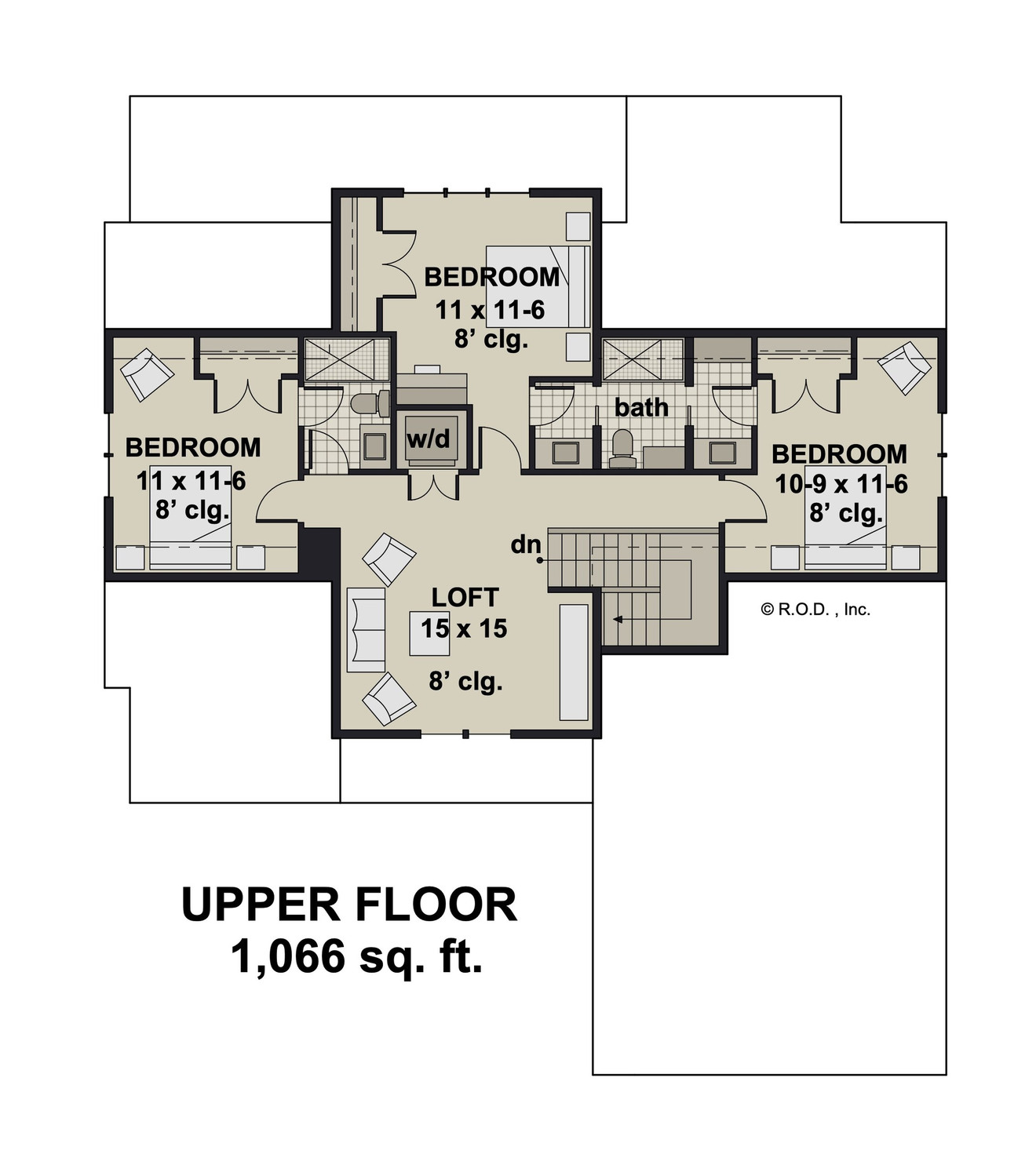 Craftsman House Plan - Enola 62236 - 2nd Floor Plan