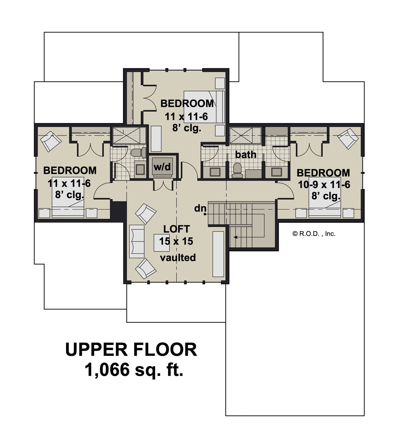 Farmhouse House Plan - Mill Creek 84384 - 2nd Floor Plan