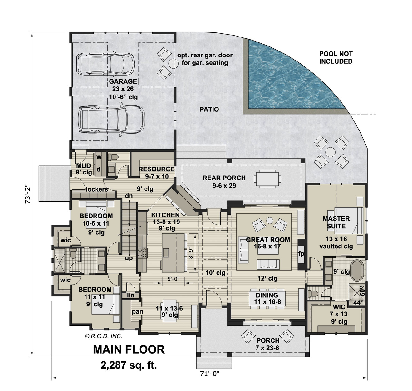 Farmhouse House Plan - Mary Ann 79754 - 1st Floor Plan