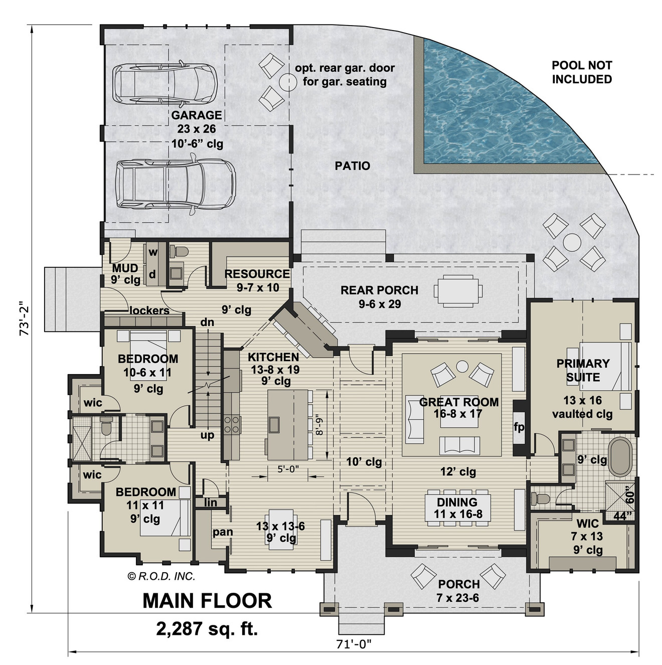 Traditional House Plan - Brynn Lee 62923 - 1st Floor Plan
