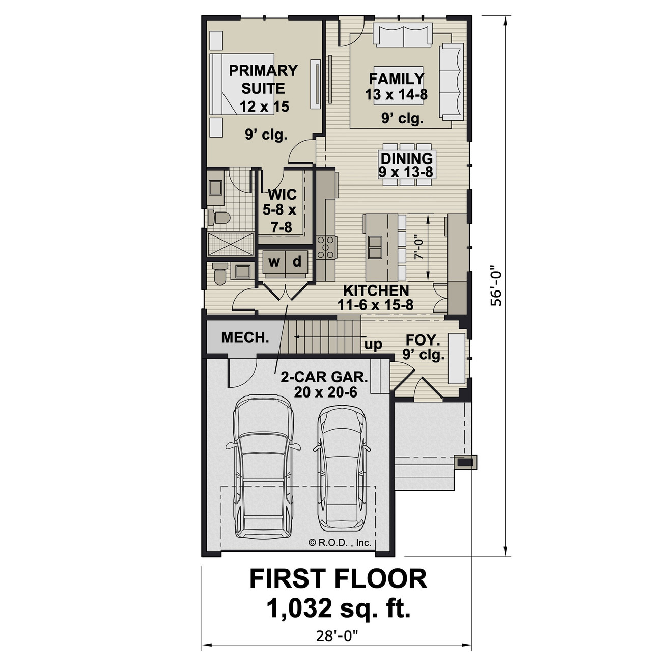 Bungalow House Plan - Montgomery 58015 - 1st Floor Plan