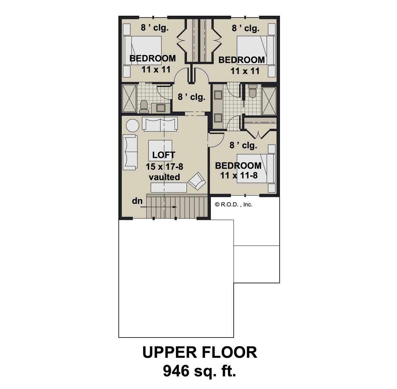 Craftsman House Plan - Winslow 45873 - 2nd Floor Plan