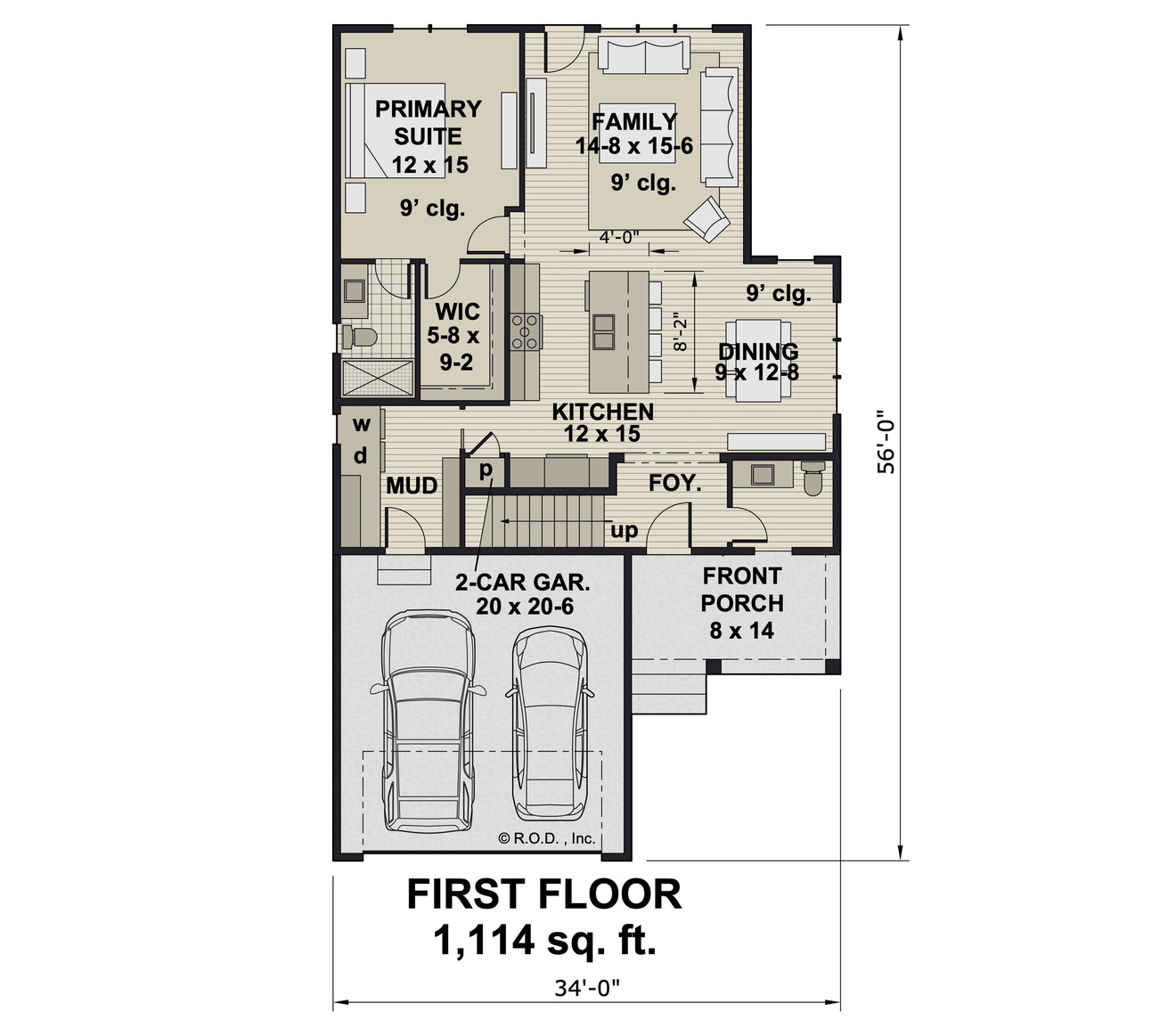 Craftsman House Plan - Walden 80885 - 1st Floor Plan