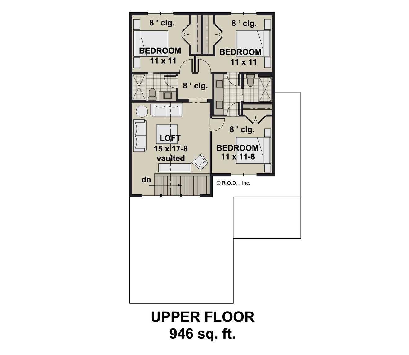 Craftsman House Plan - Walden 80885 - 2nd Floor Plan