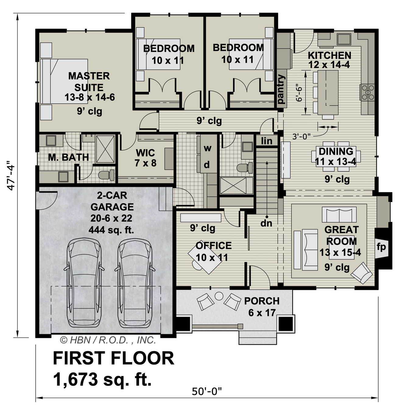 Craftsman House Plan - Ivy Ridge 69314 - 1st Floor Plan